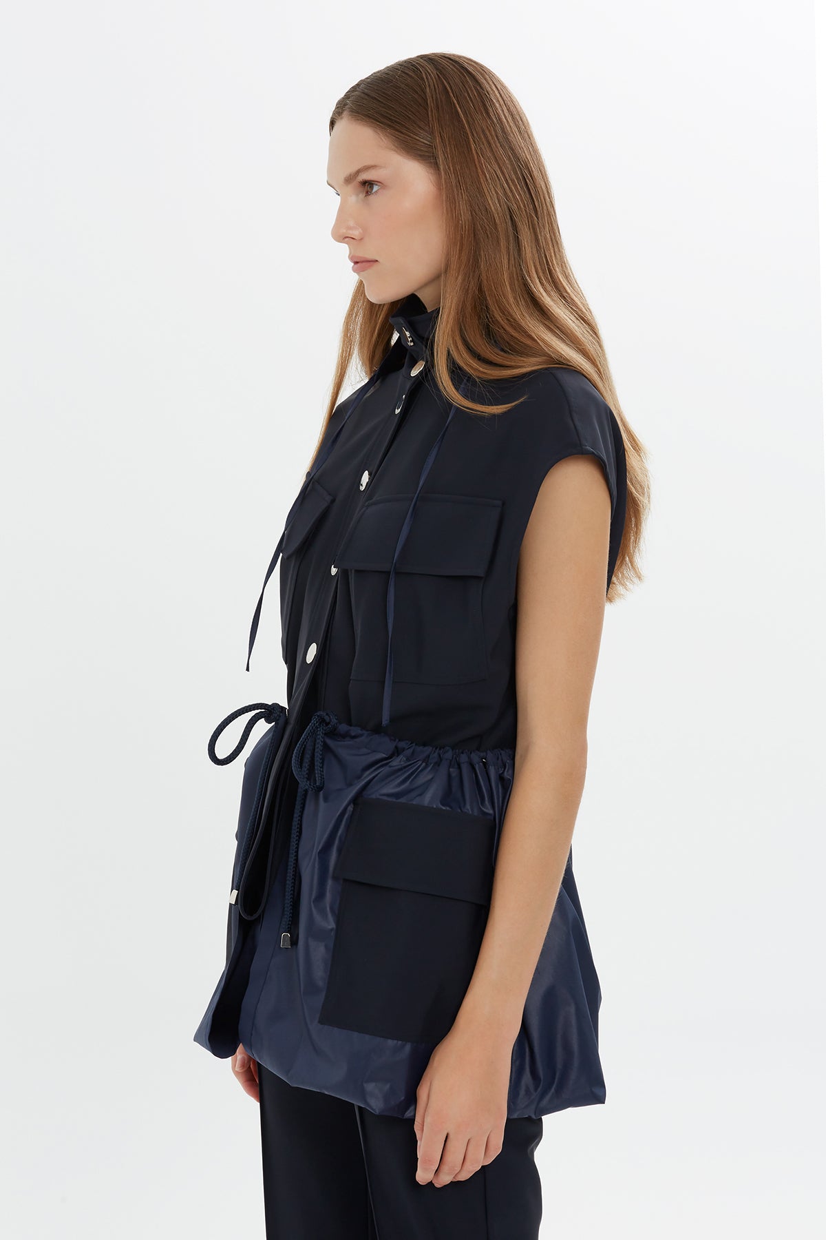 Kapüşonlu Uzun Yelek