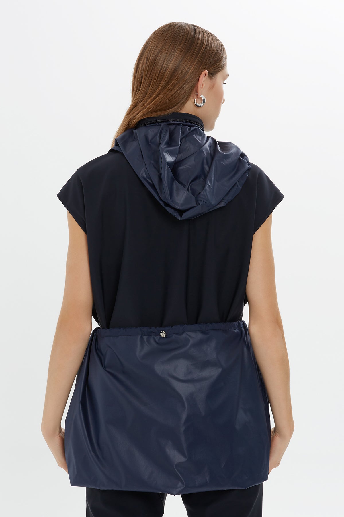 Kapüşonlu Uzun Yelek