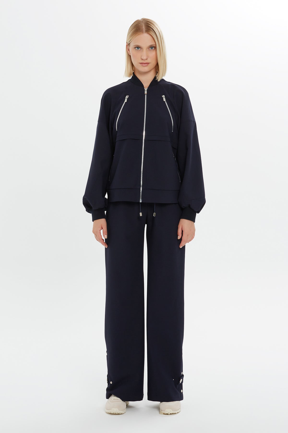 Fermuar Detaylı Bomber Ceket