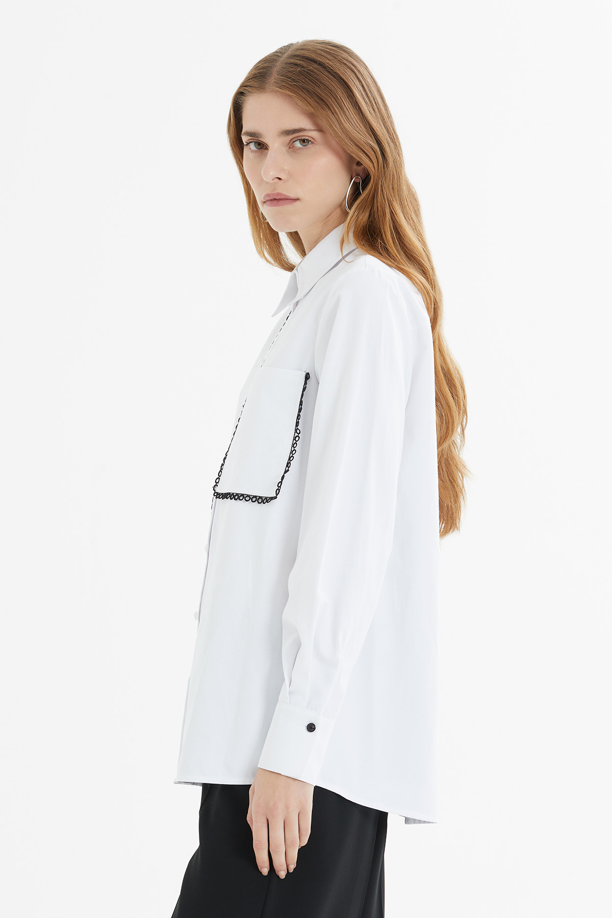 Dantel Detaylı Gömlek