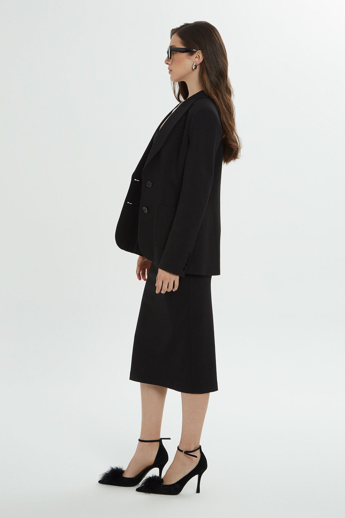 Ceket Ve Kalem Elbise Takım