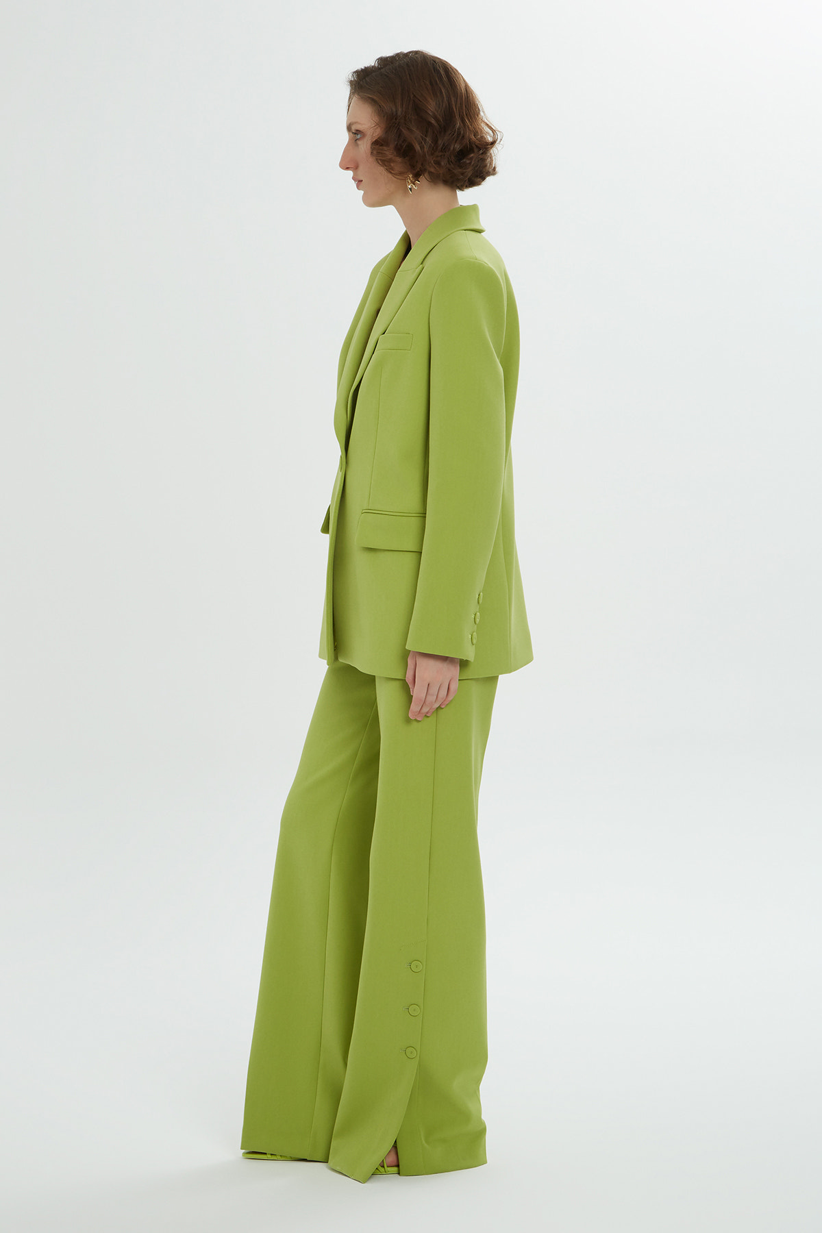 Sırtı Düğme Detaylı Cepli Rahat Kesim Takım