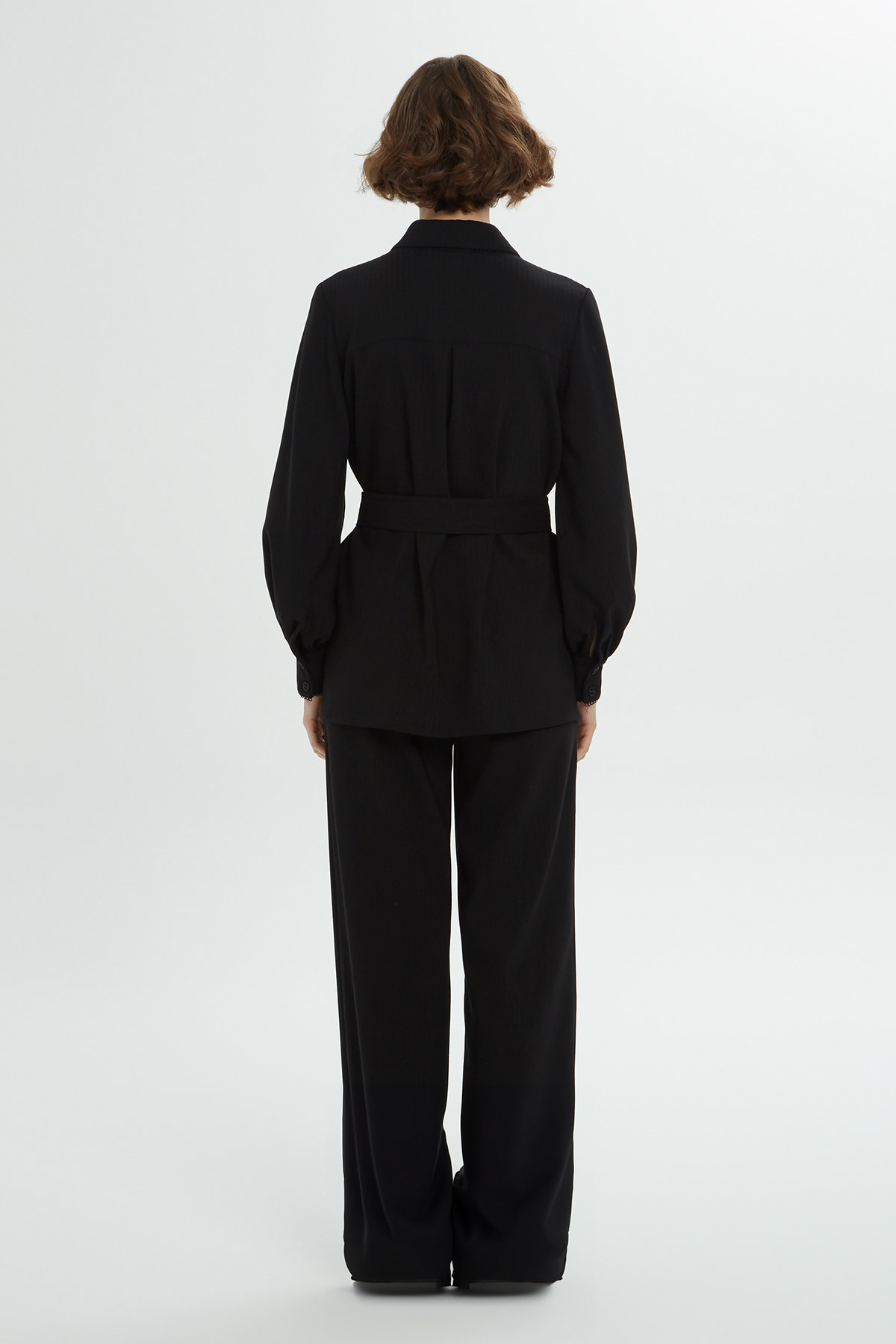 Kemerli Gömlek Ve Pantolon Takımı