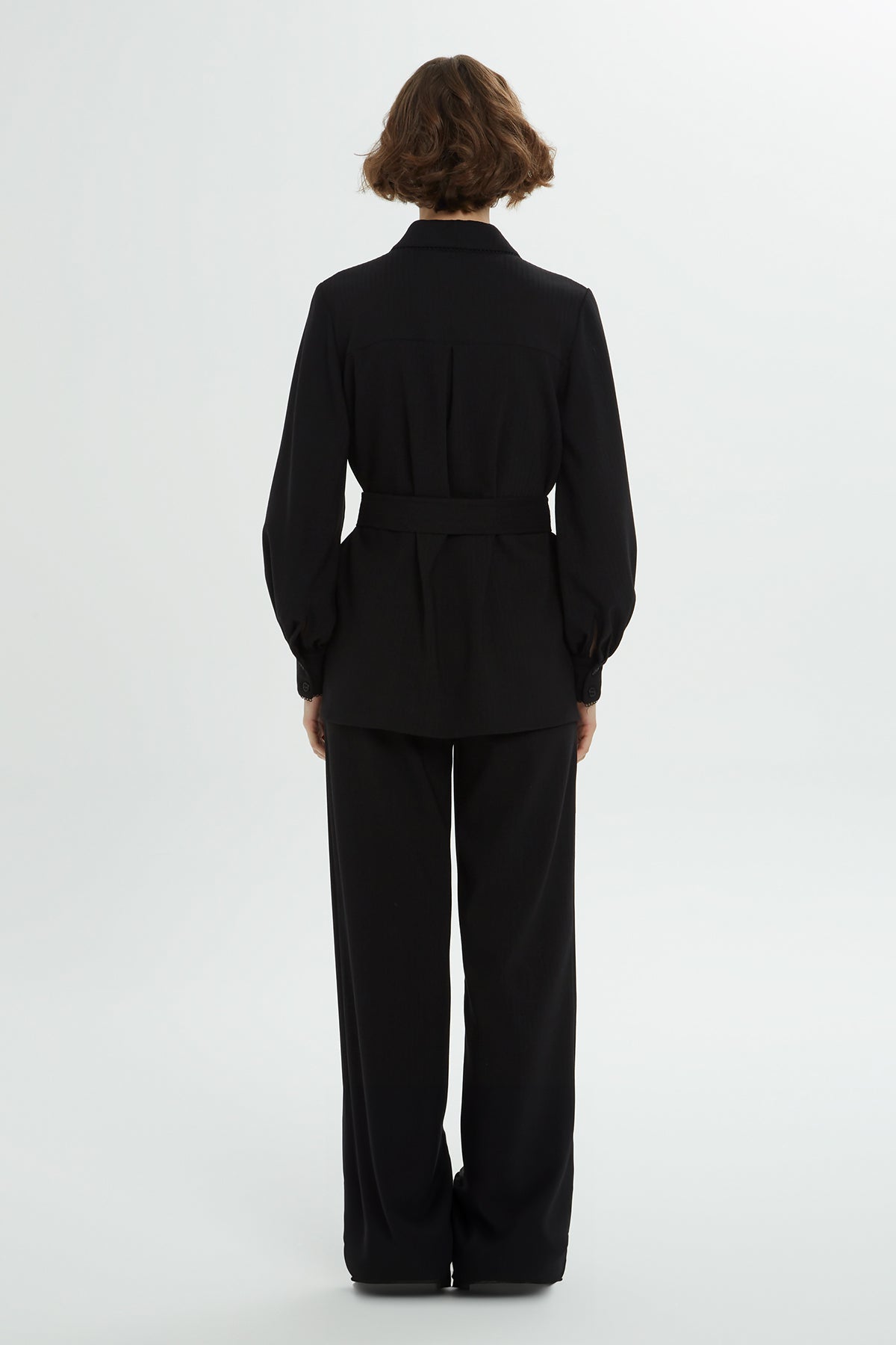 Kemerli Gömlek Ve Pantolon Takımı