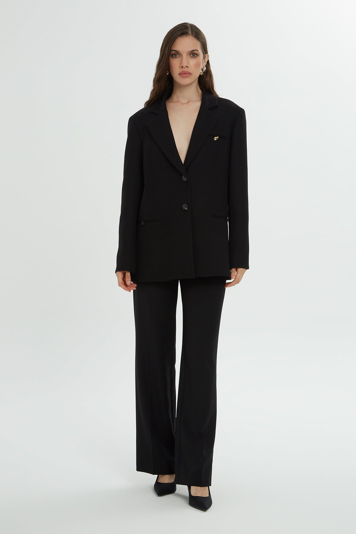 Cep Kısmı Aksesuar Detaylı Ceket