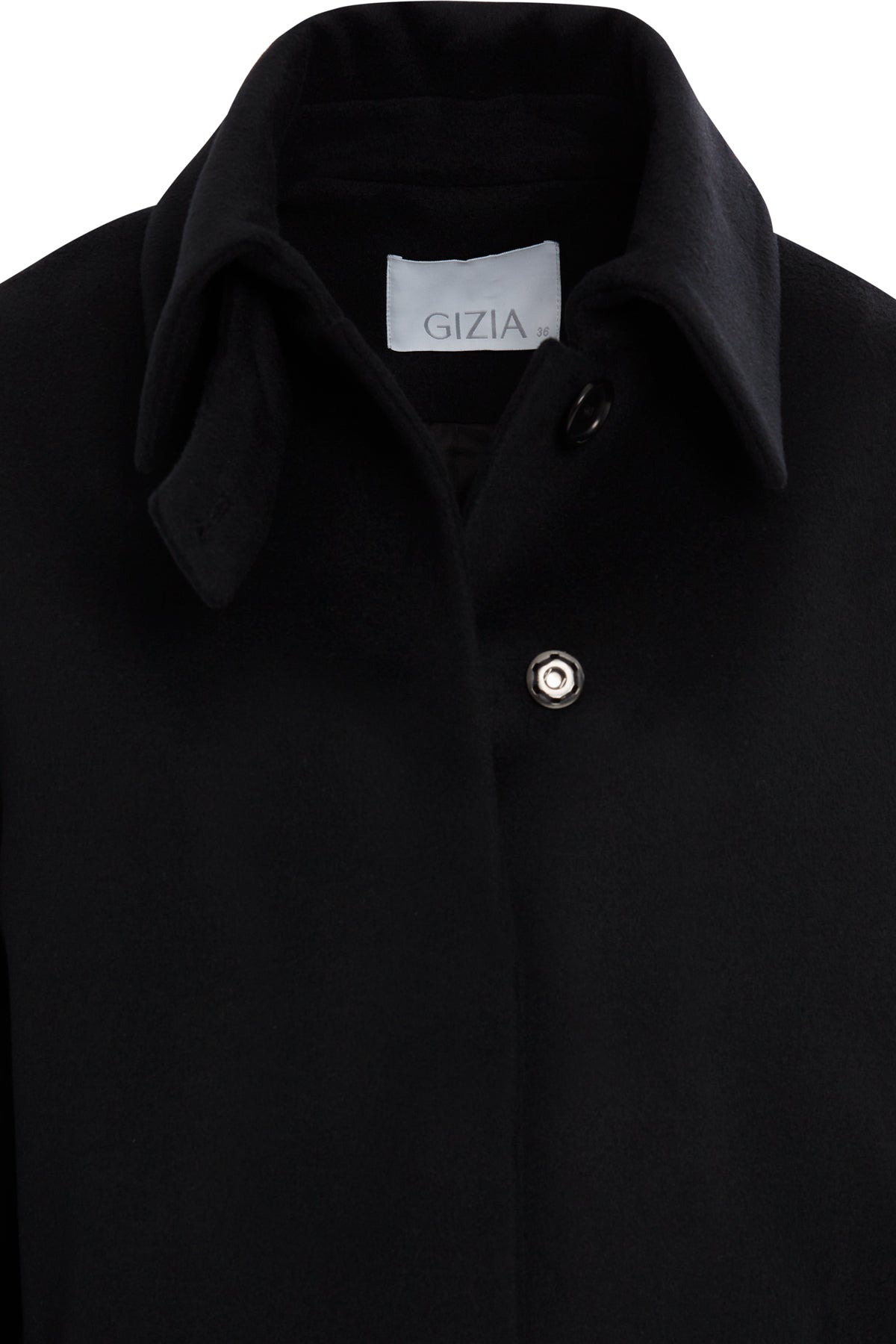 Ceket Yakalı Astarlı Klasik Kaşmir Kaban