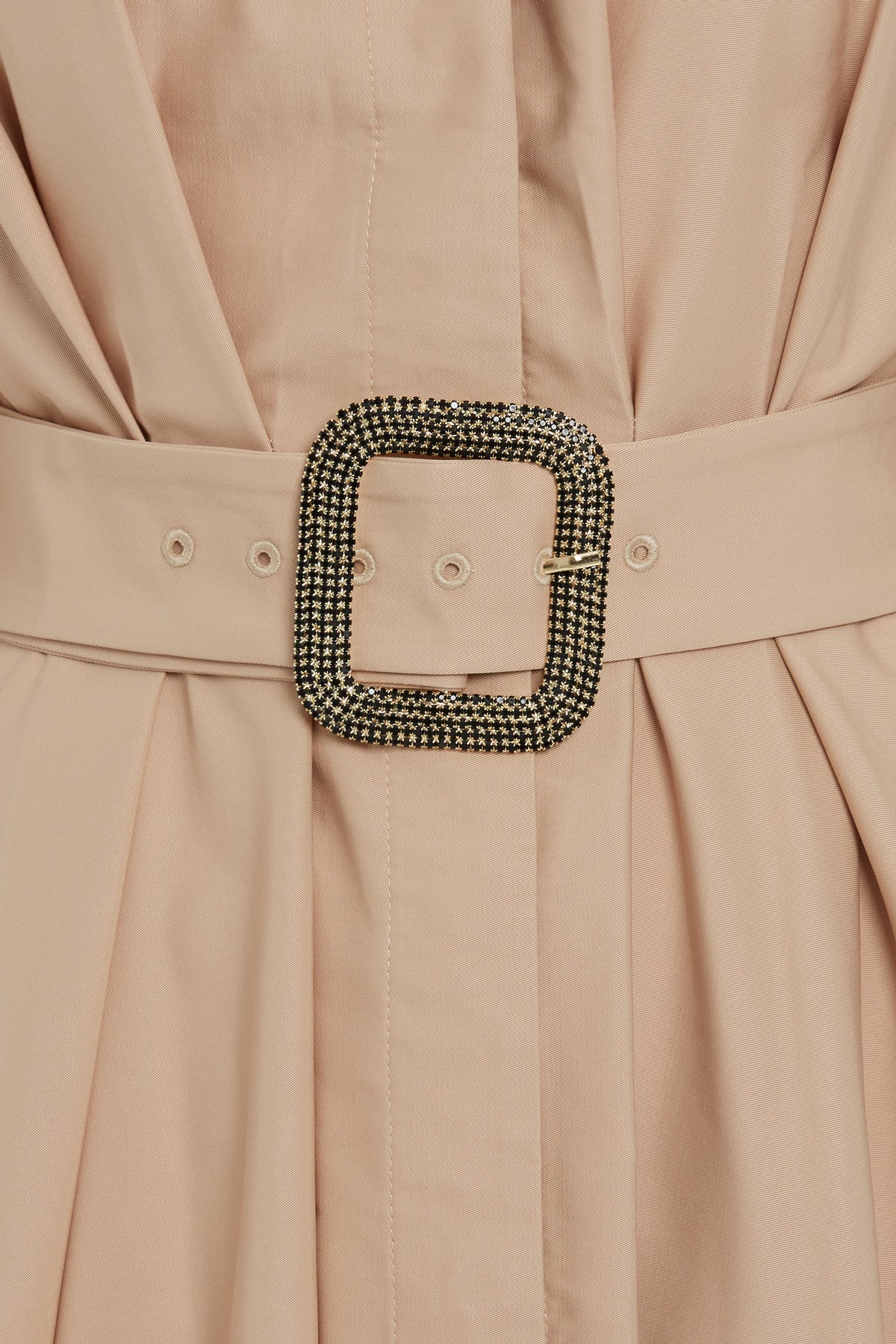 Seyyar Bağcıklı Uzun Kollu Yanlardan Cepsiz Astarsız Maxi Elbise