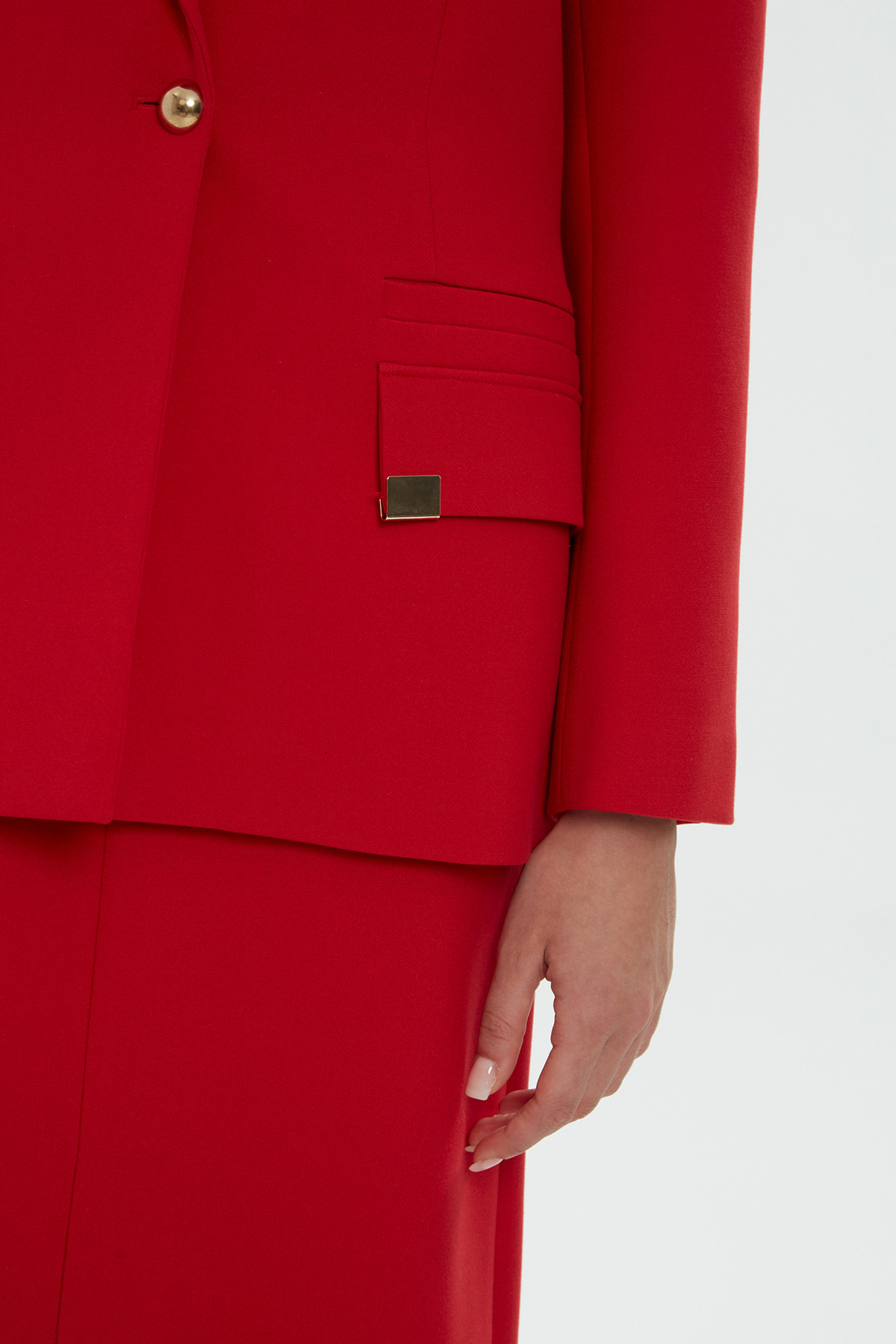 Kruvaze Kapamalı Kemerli Ceket