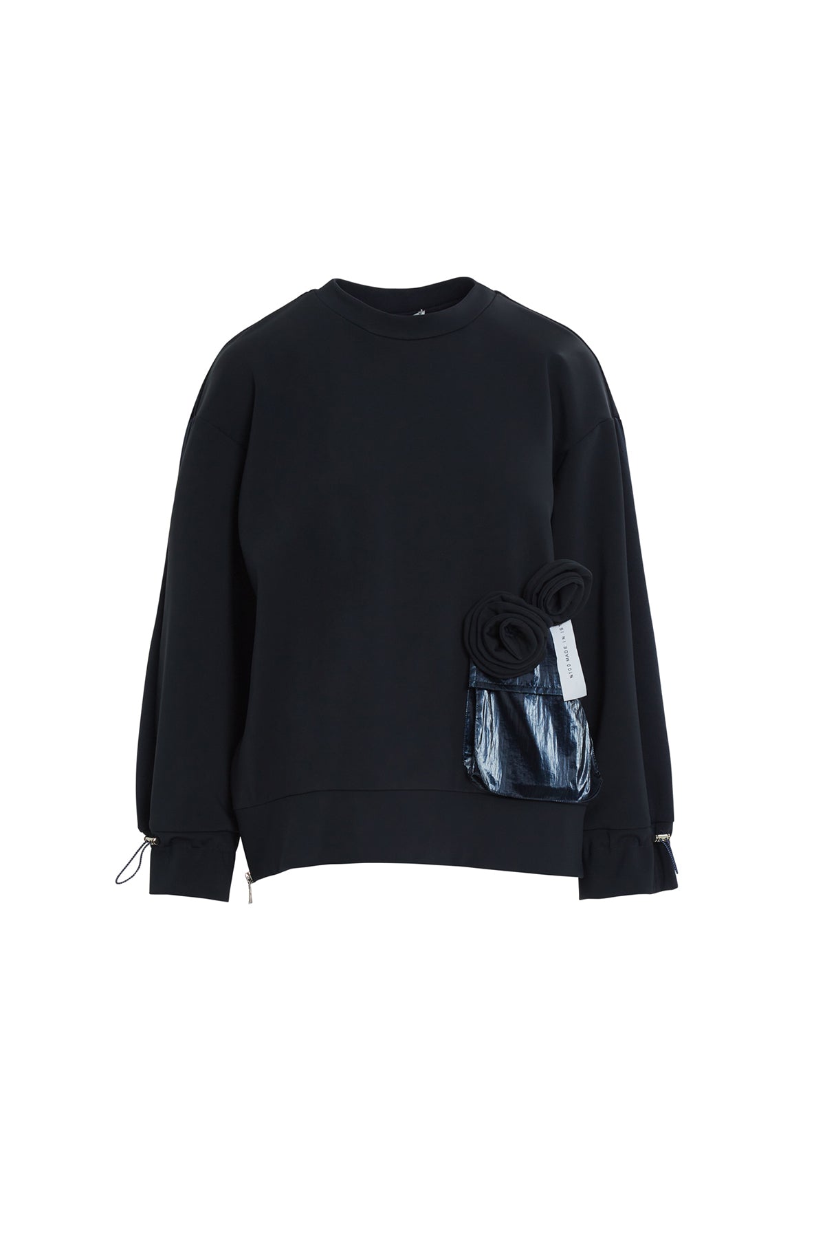 Çiçek Detaylı Oversize Sweatshirt