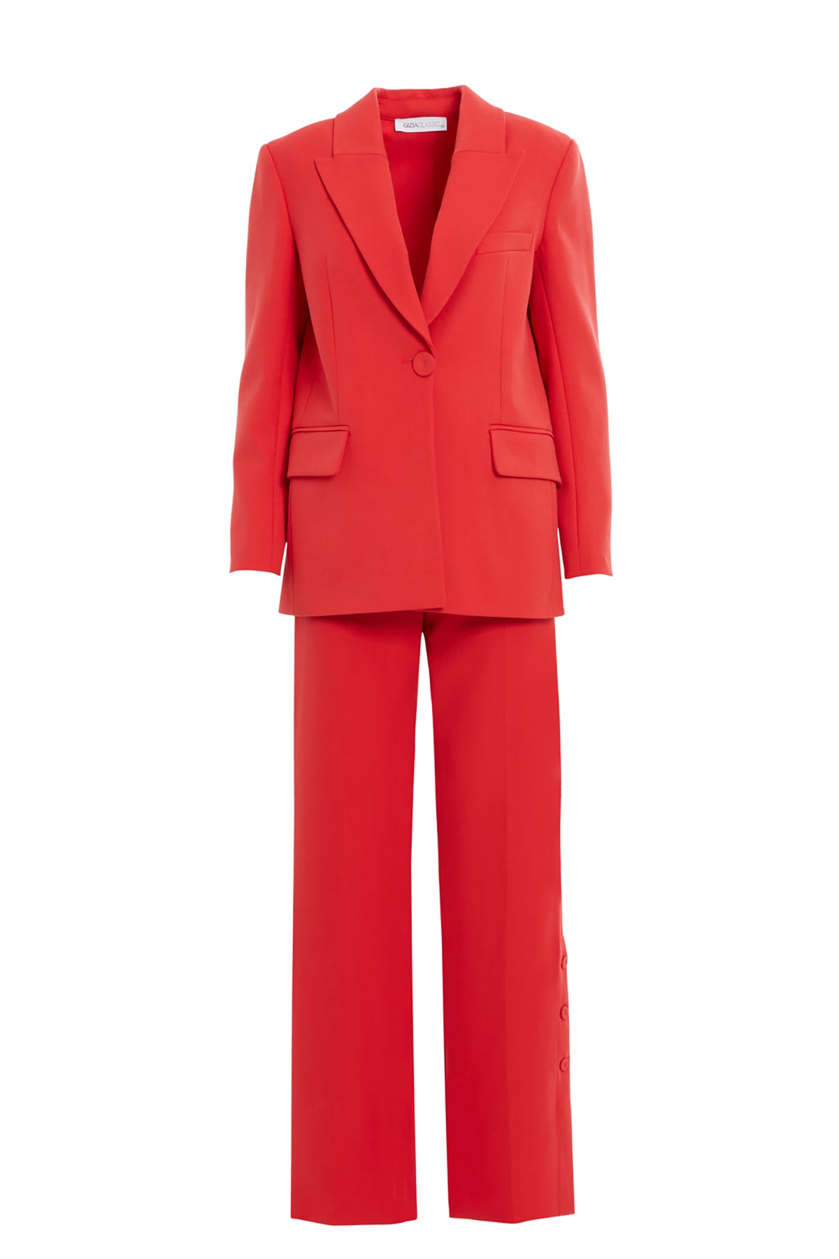 Sırtı Düğme Detaylı Cepli Rahat Kesim Takım