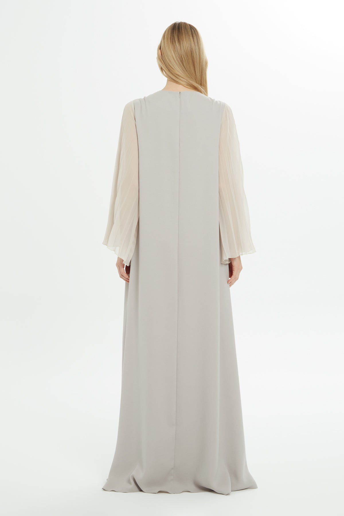 Çiçek Detaylı Uzun Elbise