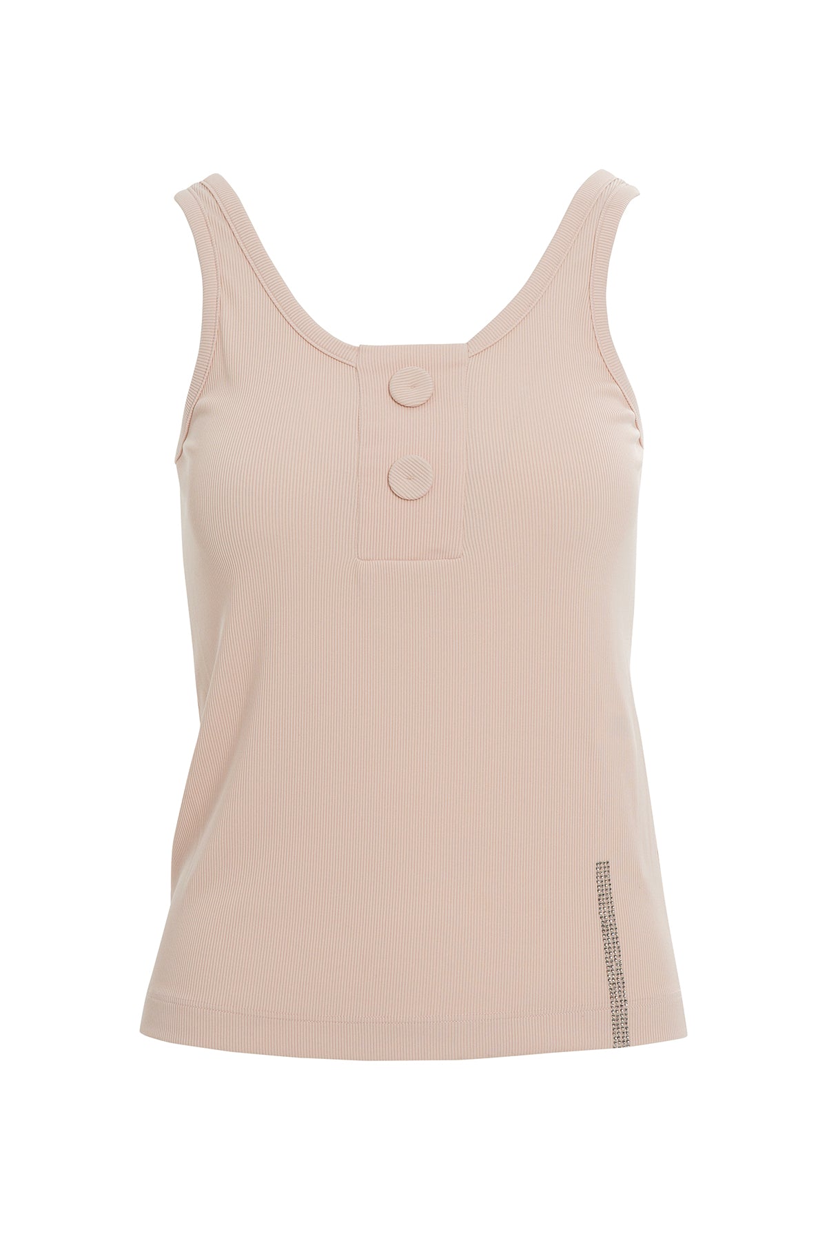 Düğme Detaylı Askılı Bluz