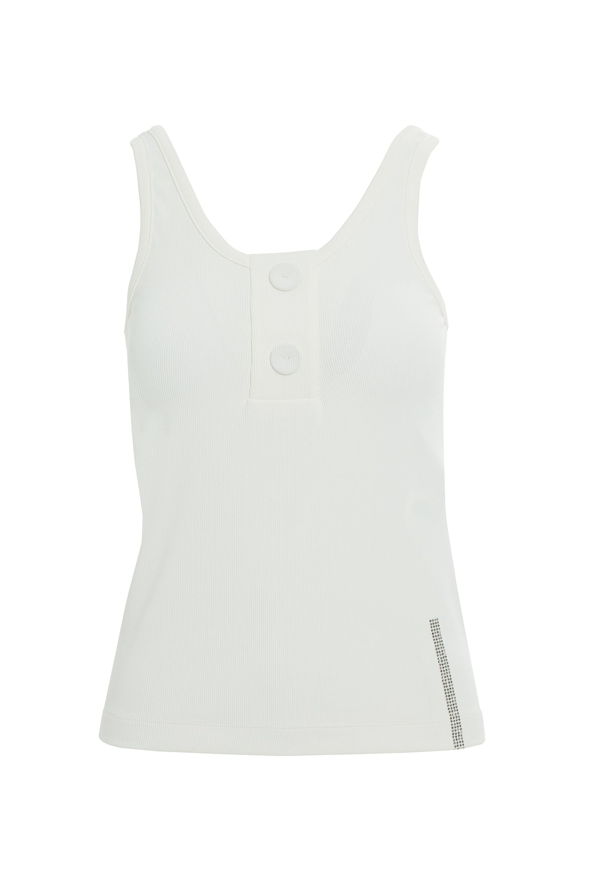 Düğme Detaylı Askılı Bluz