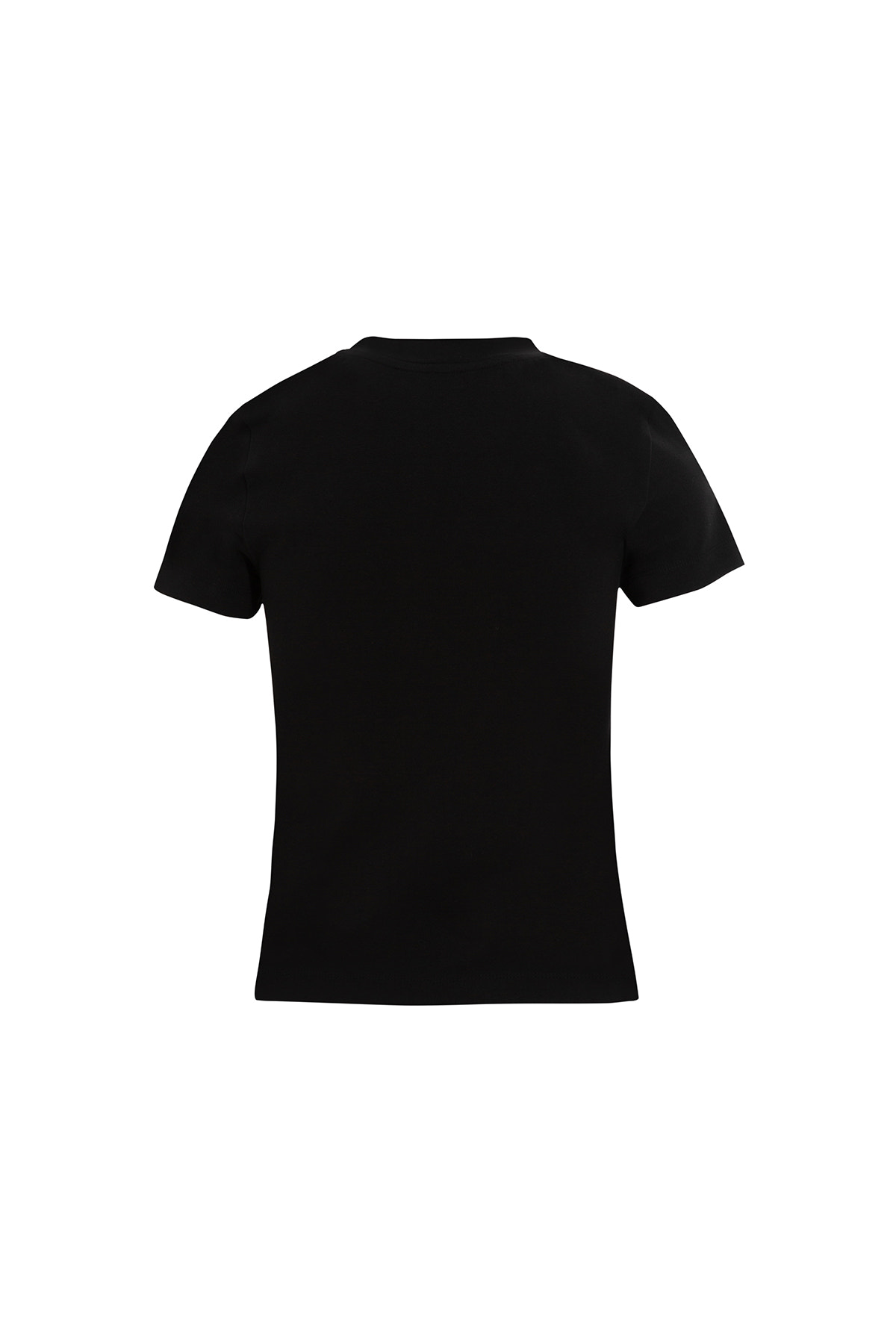 İnci Ve Detaylı Kısa Kollu Siyah T-shirt