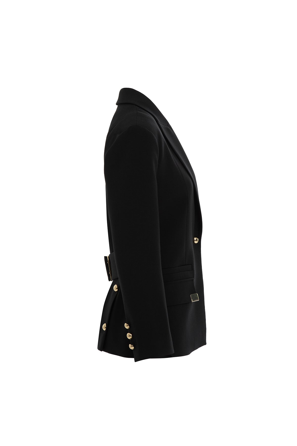 Kruvaze Kapamalı Kemerli Ceket