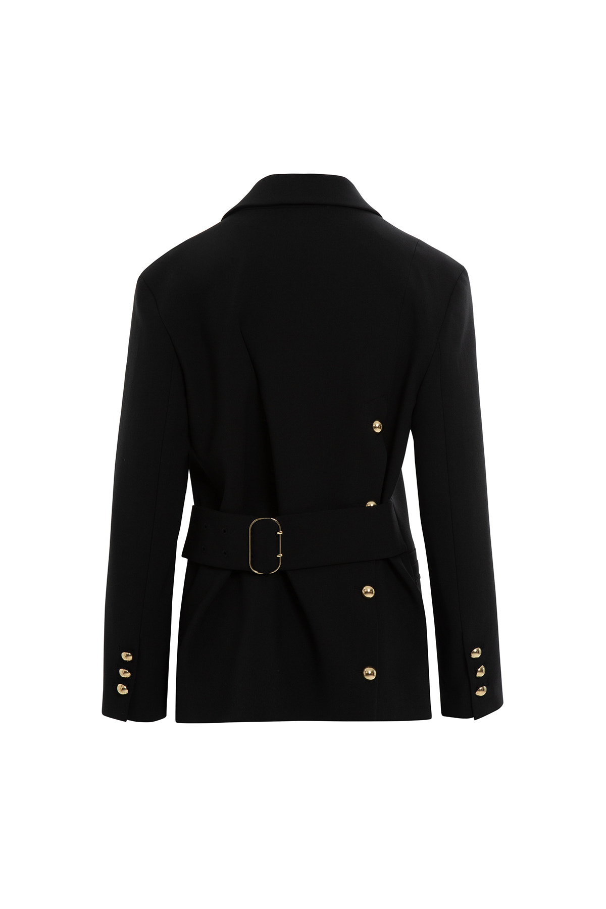 Kruvaze Kapamalı Kemerli Ceket