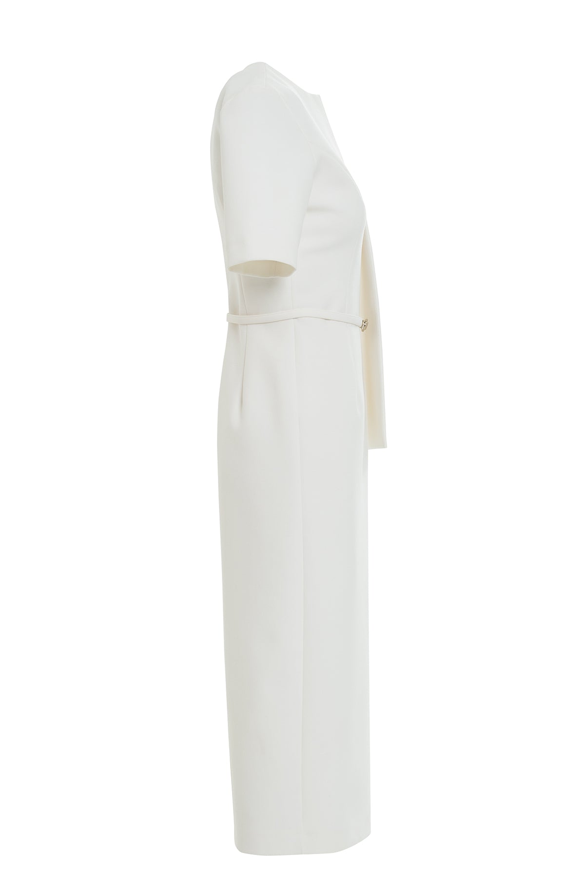 Kısa Kollu V Yaka Midi Abiye Elbise