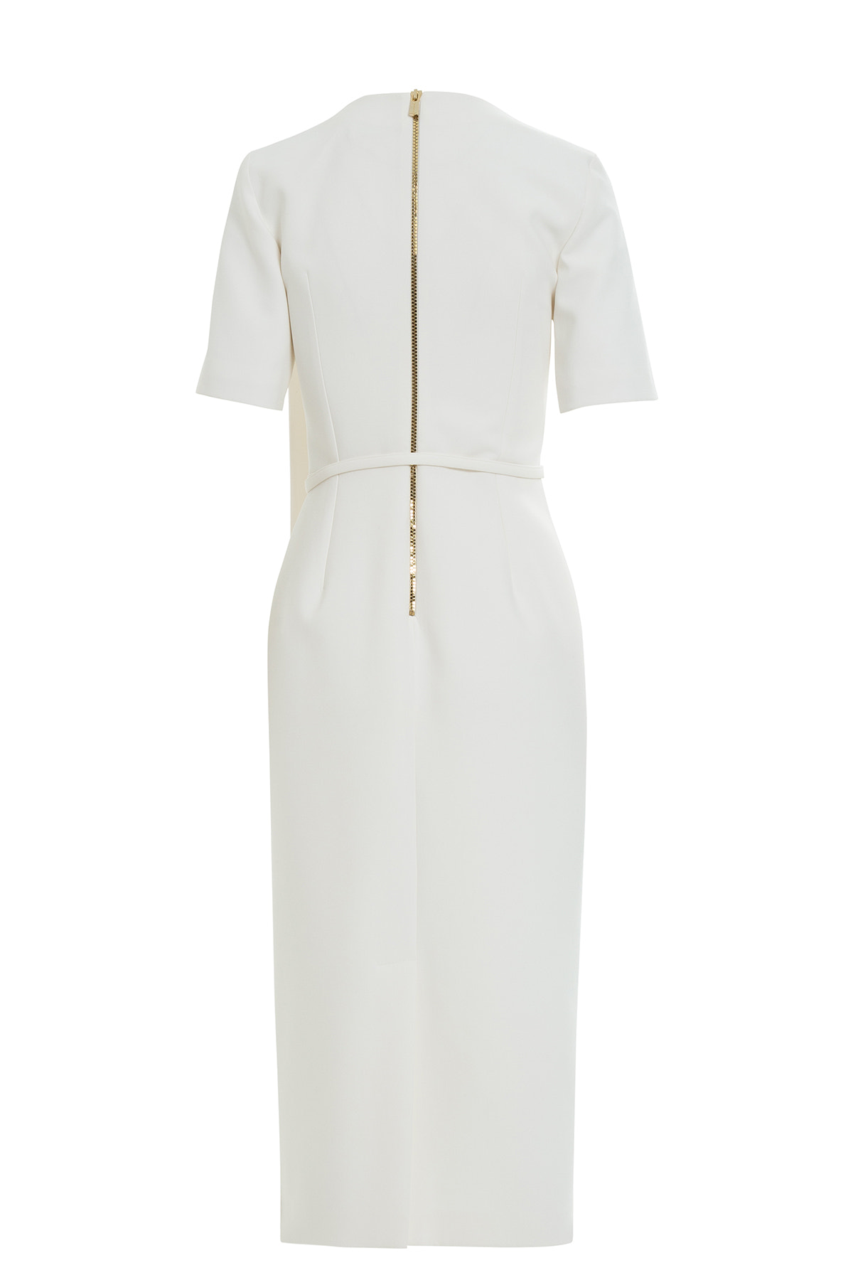 Kısa Kollu V Yaka Midi Abiye Elbise