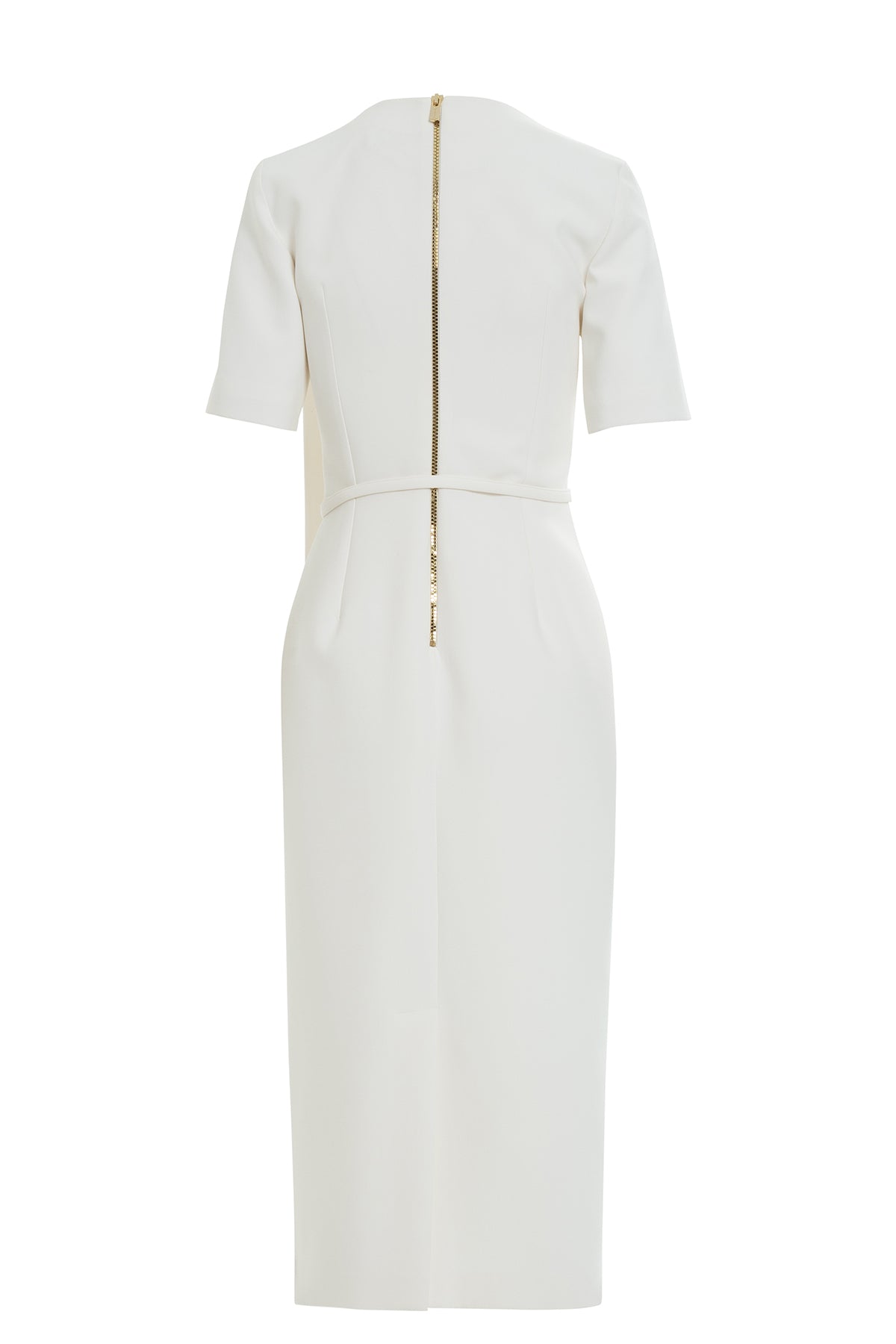 Kısa Kollu V Yaka Midi Abiye Elbise