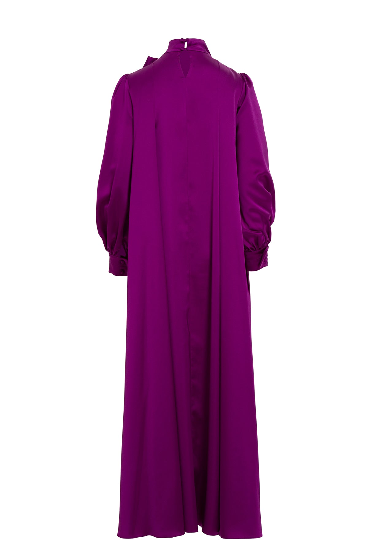 İşlemeli Fiyonk Detaylı Uzun Elbise