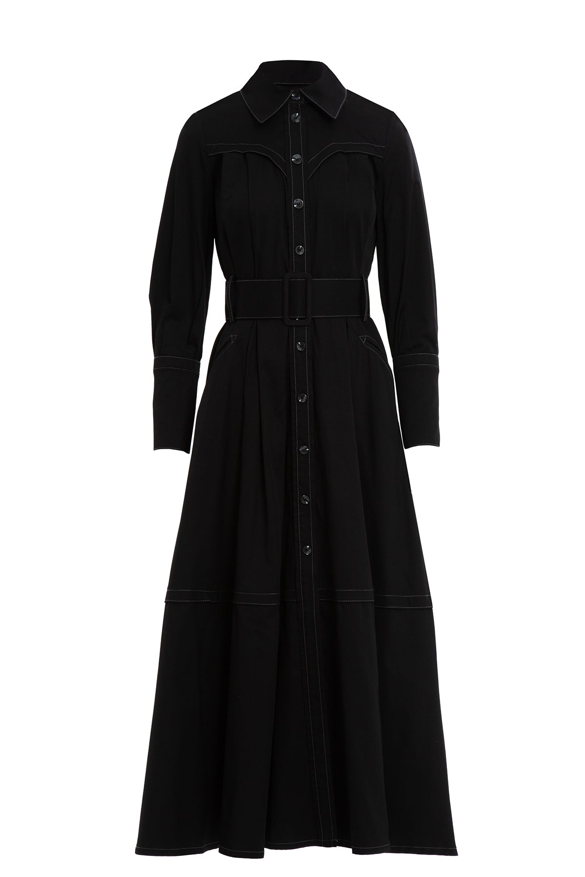 Seyyar Kuşaklı Astarsız Maxi Elbise