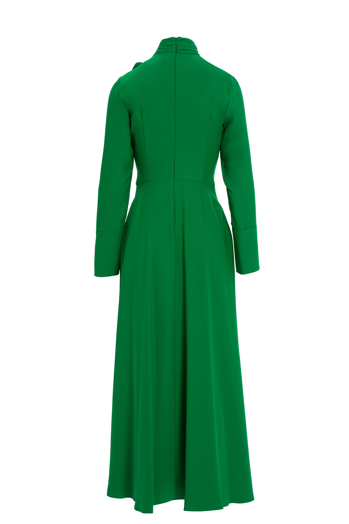 Yakası Broş Detaylı Maxi Elbise