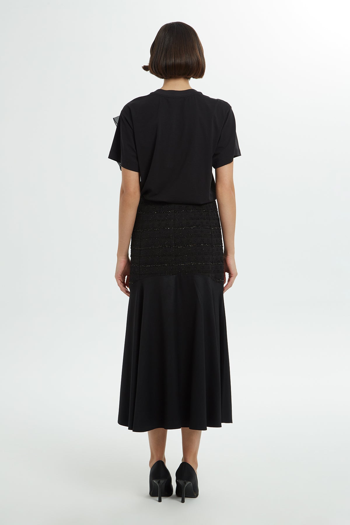 Üst Kısım Payetli Midi Etek