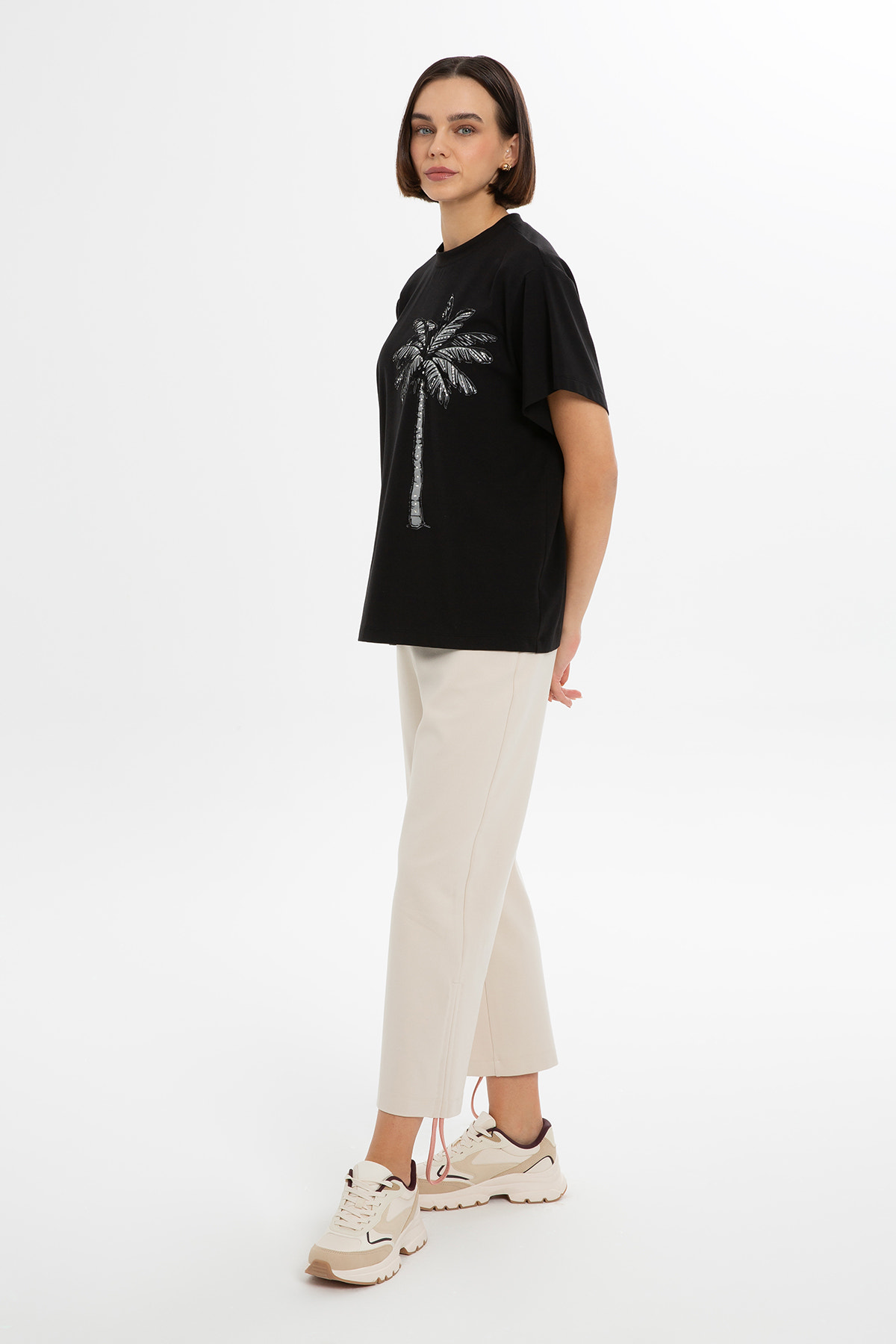 Parlak Taşlı T-shirt