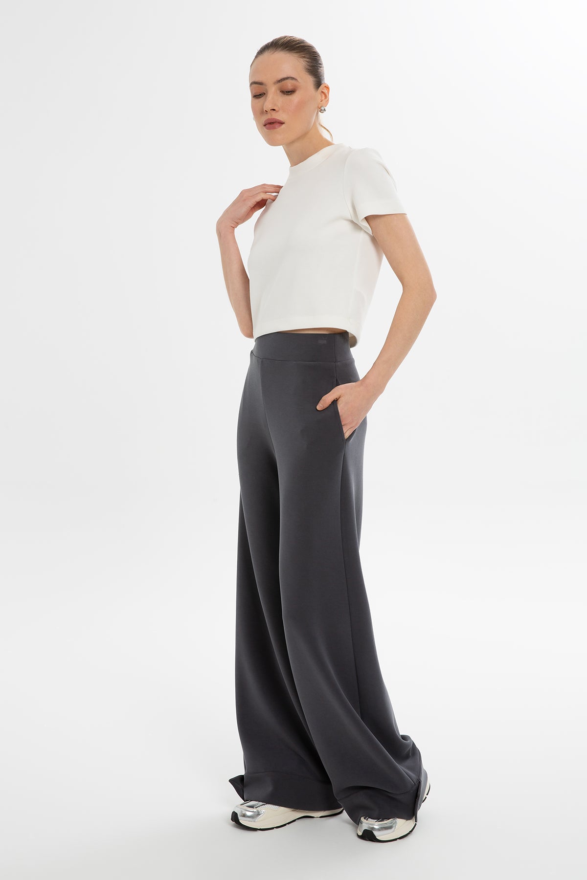 Paçası Çıt Çıtlı Eşofman Altı