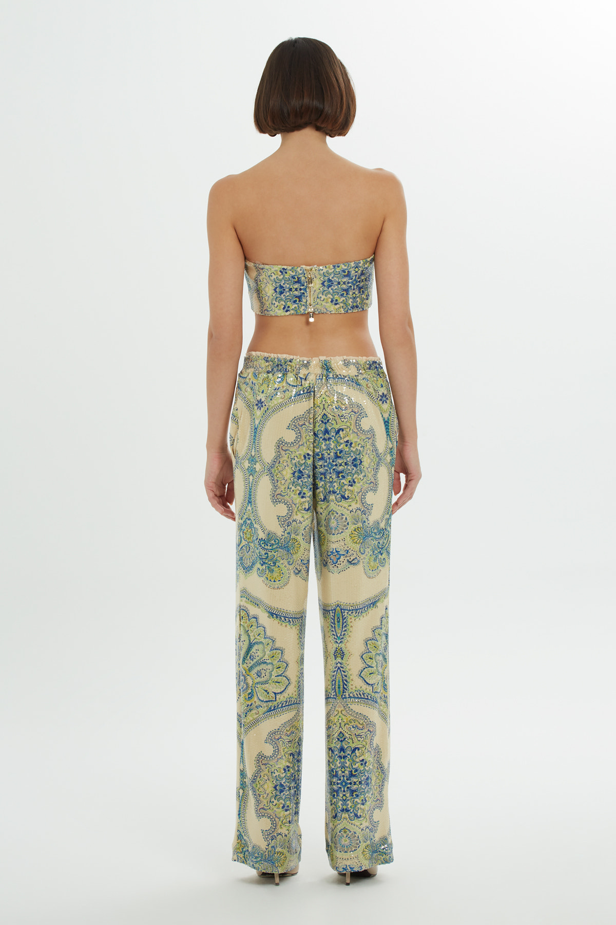 Payetli Desenli Büstiyer