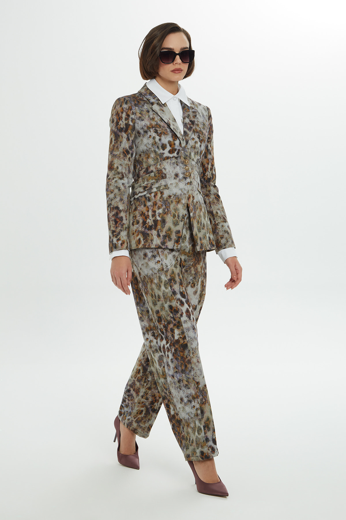 Leopar Desenli Astarlı Ceket