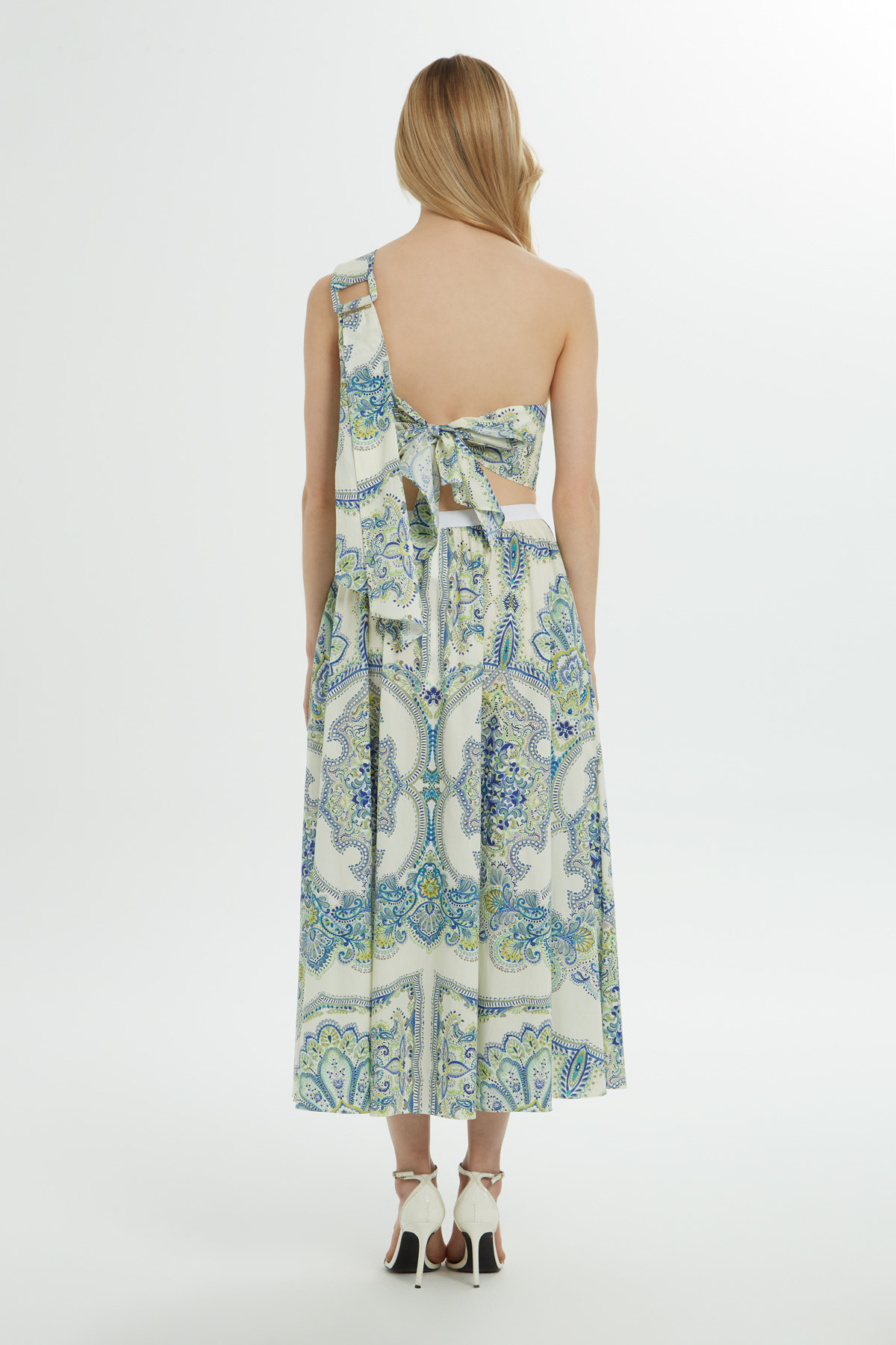 Desenli Arkası Bağlama Detaylı Büstiyer