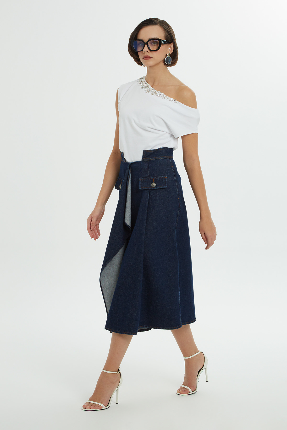 Süs Cepli Jean Etek