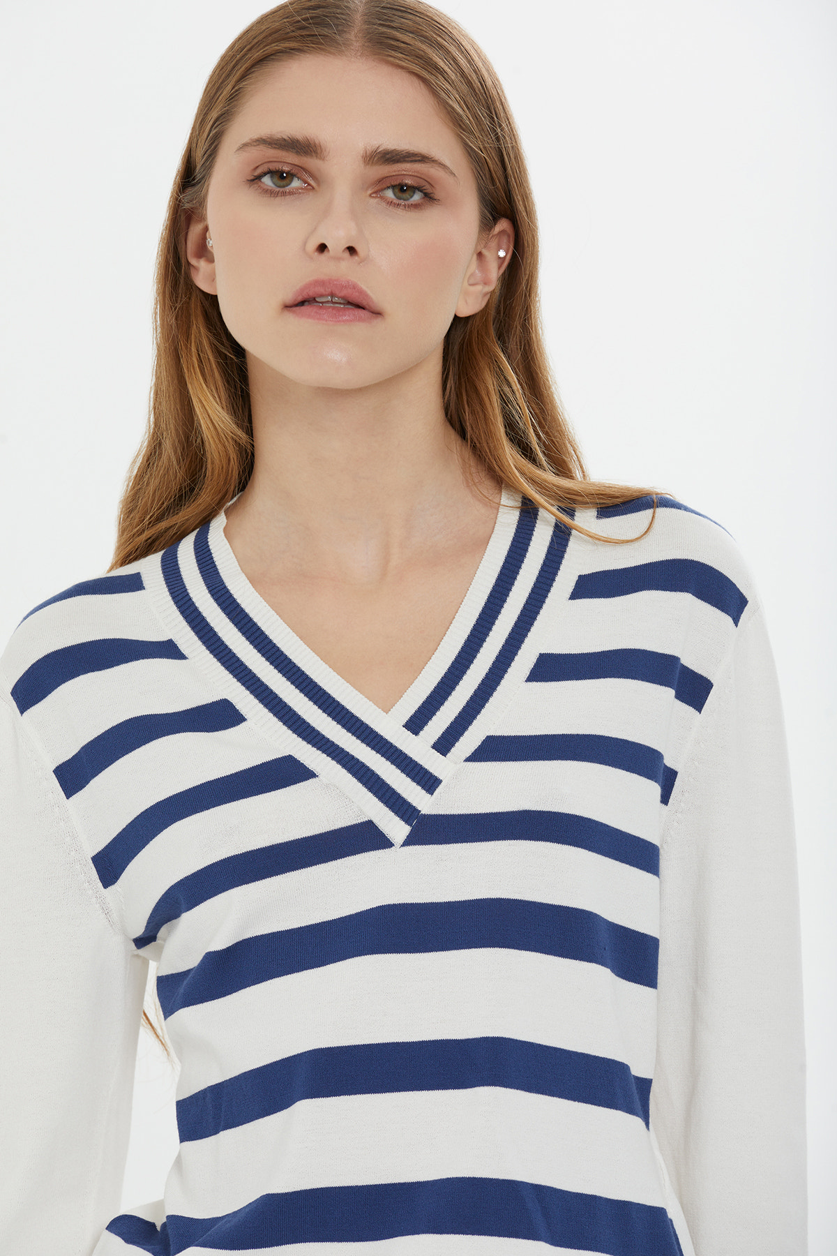 Çizgili Uzun Kollu Bluz