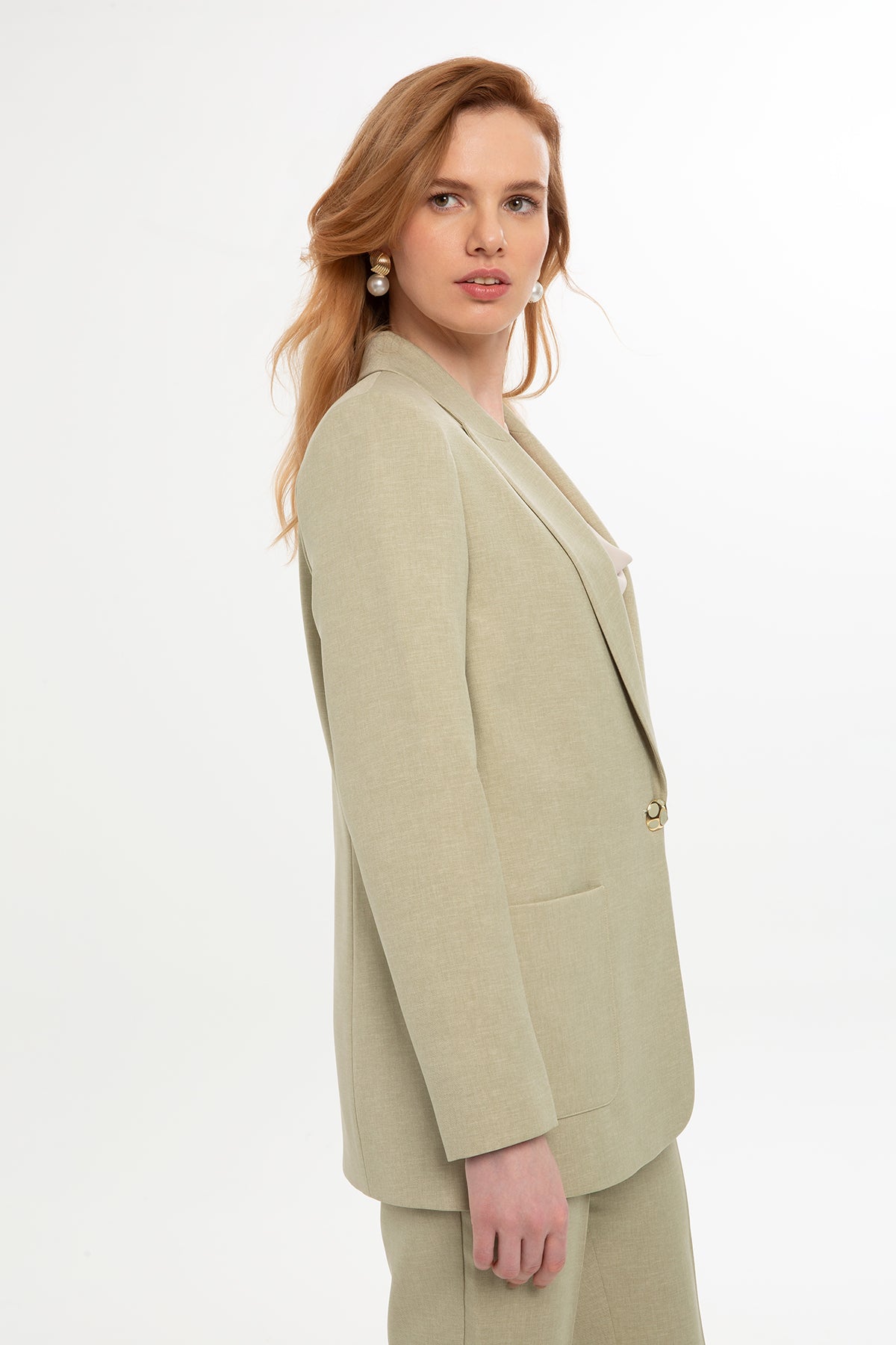 Kruvaze Ceket Ve Double Paça Pantolonlu Takım