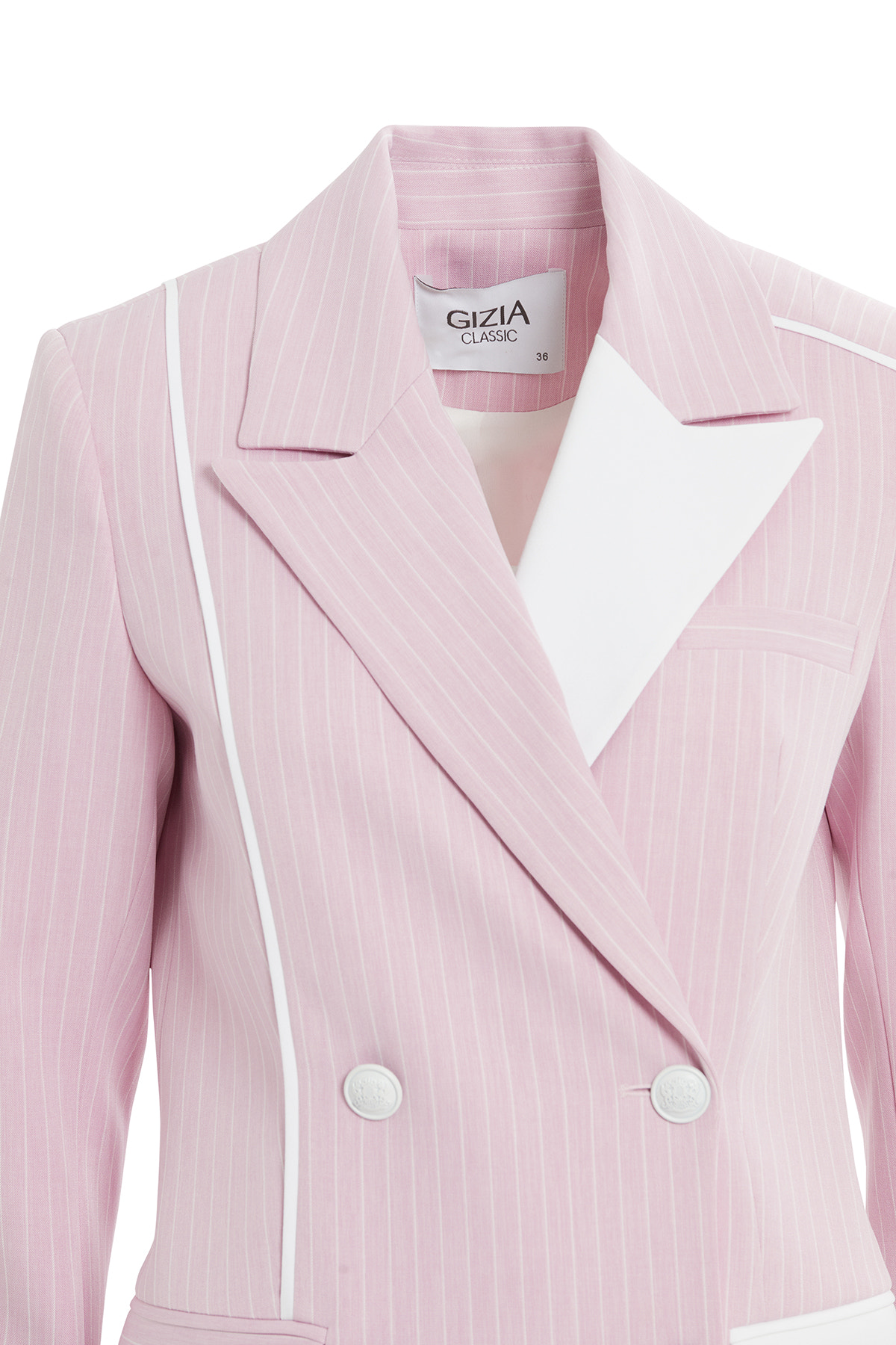 Çizgili Kumaşlı Palazzo Pantolonlu Takım