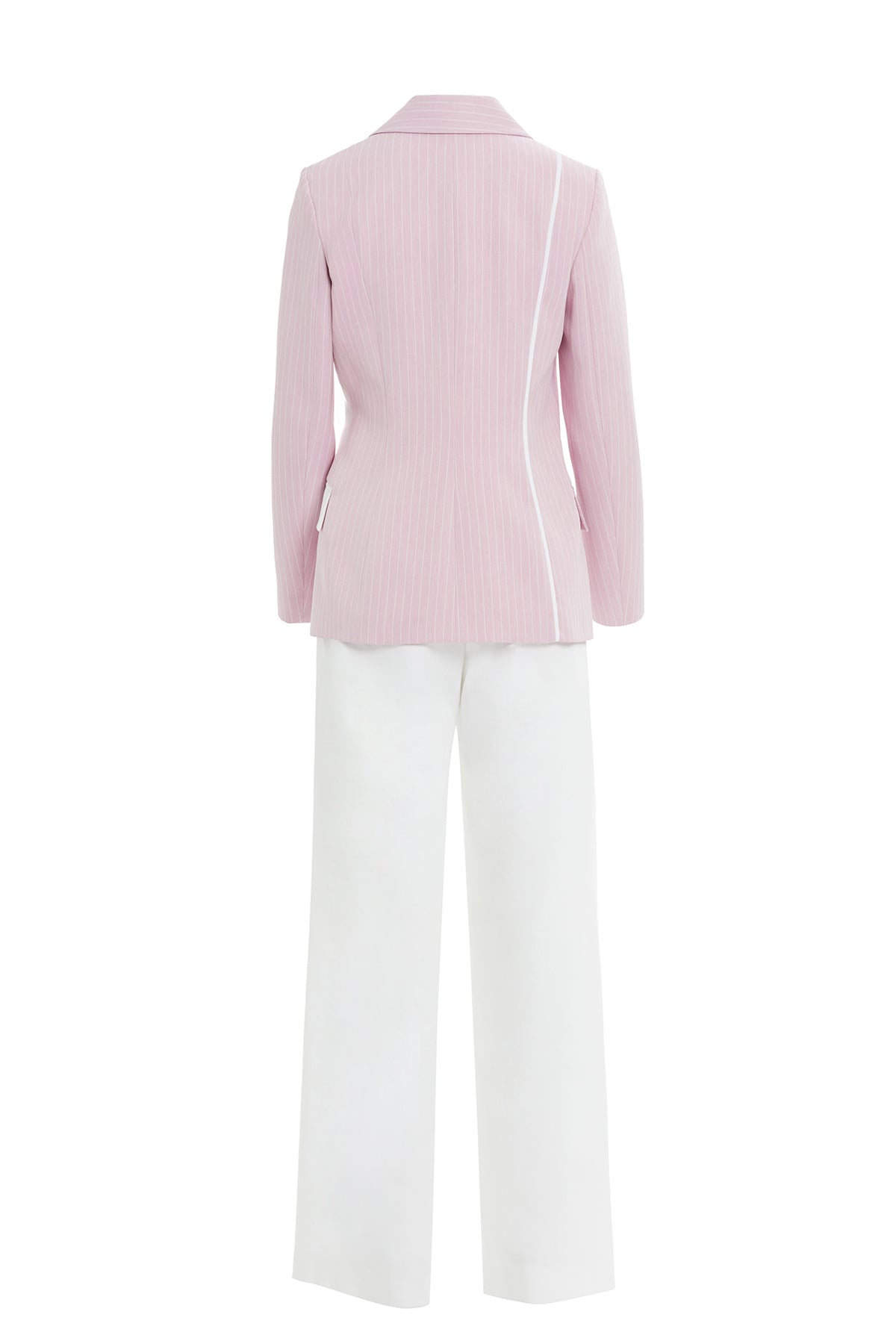 Çizgili Kumaşlı Palazzo Pantolonlu Takım