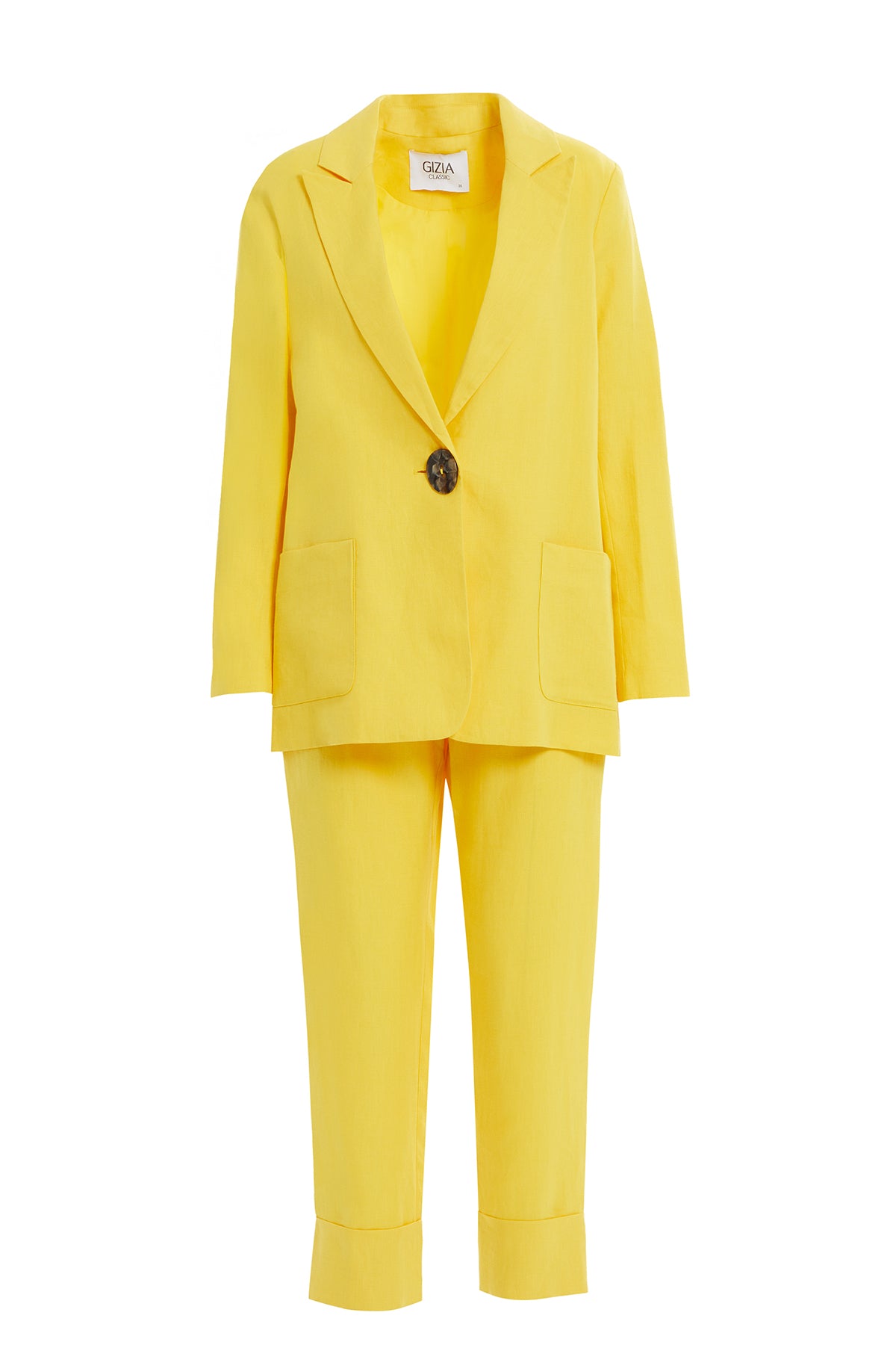 Tek Cep Detaylı Ceket Ve Palazzo Pantolonlu Takım