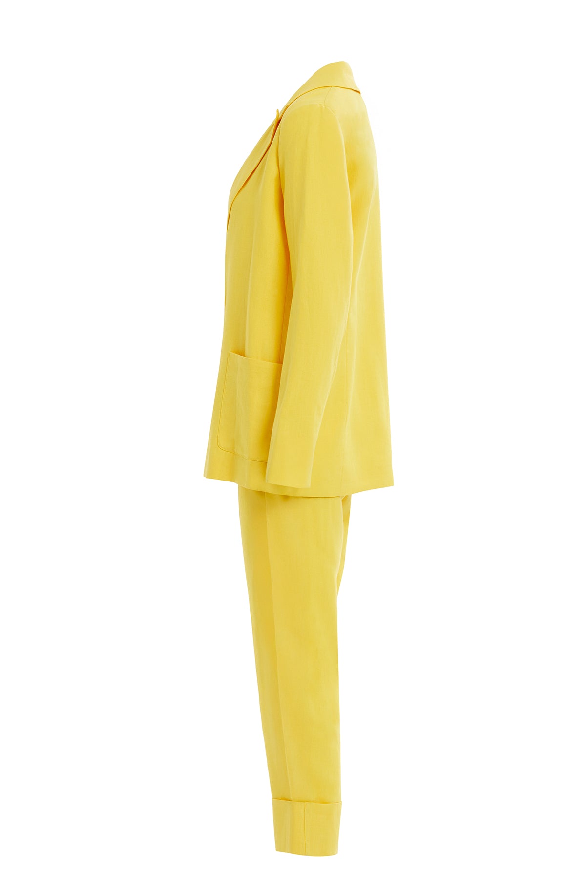 Tek Cep Detaylı Ceket Ve Palazzo Pantolonlu Takım