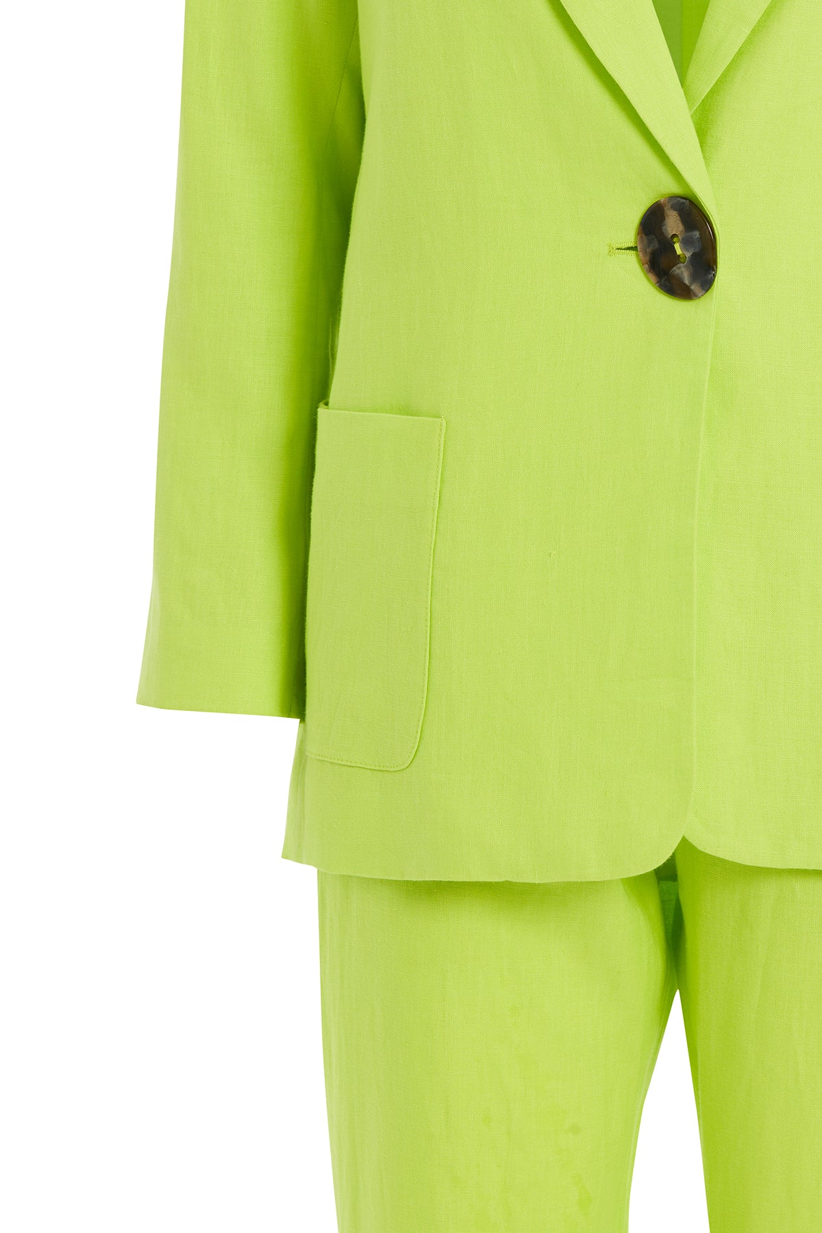 Tek Cep Detaylı Ceket Ve Palazzo Pantolonlu Takım