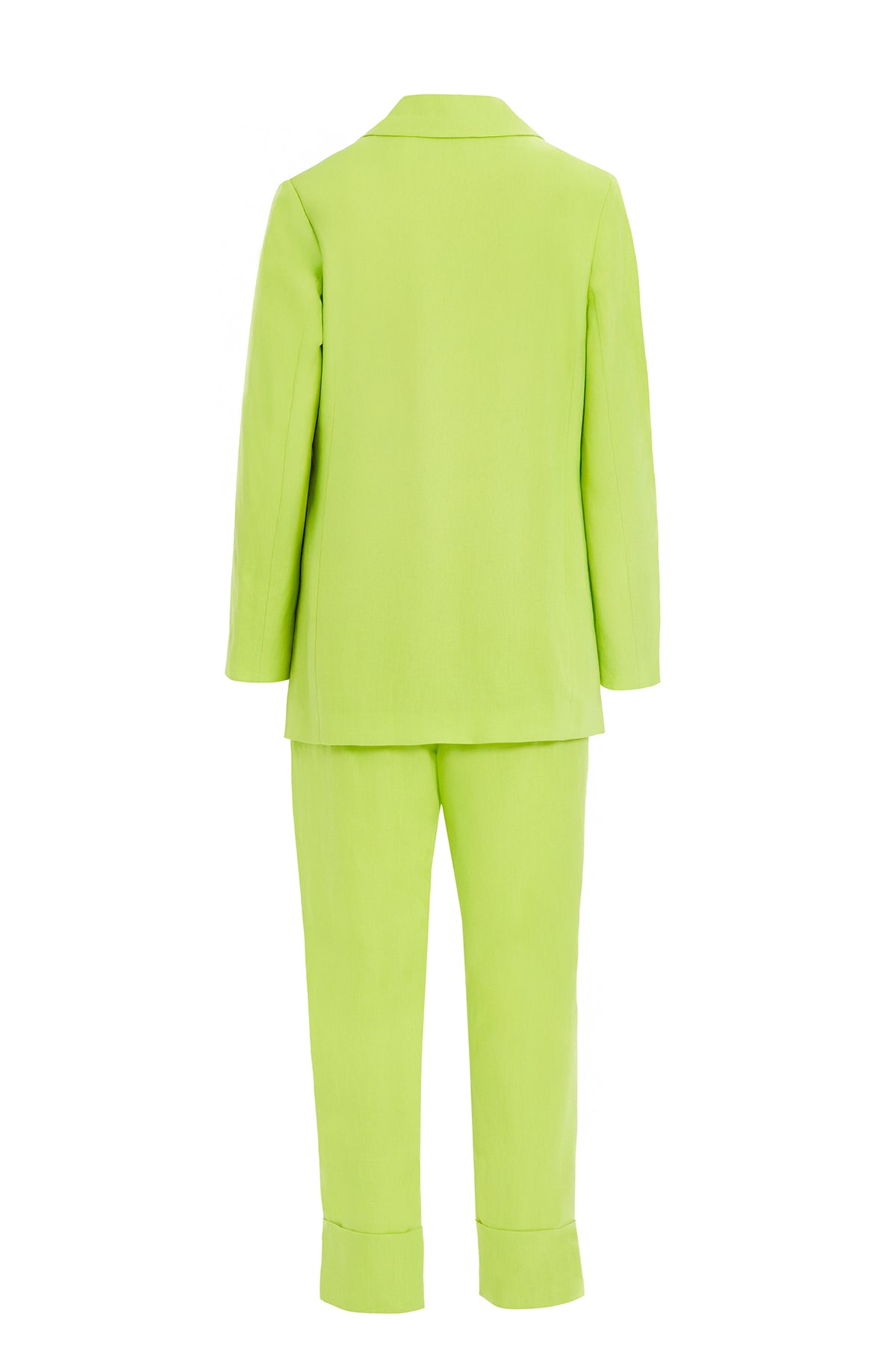 Tek Cep Detaylı Ceket Ve Palazzo Pantolonlu Takım