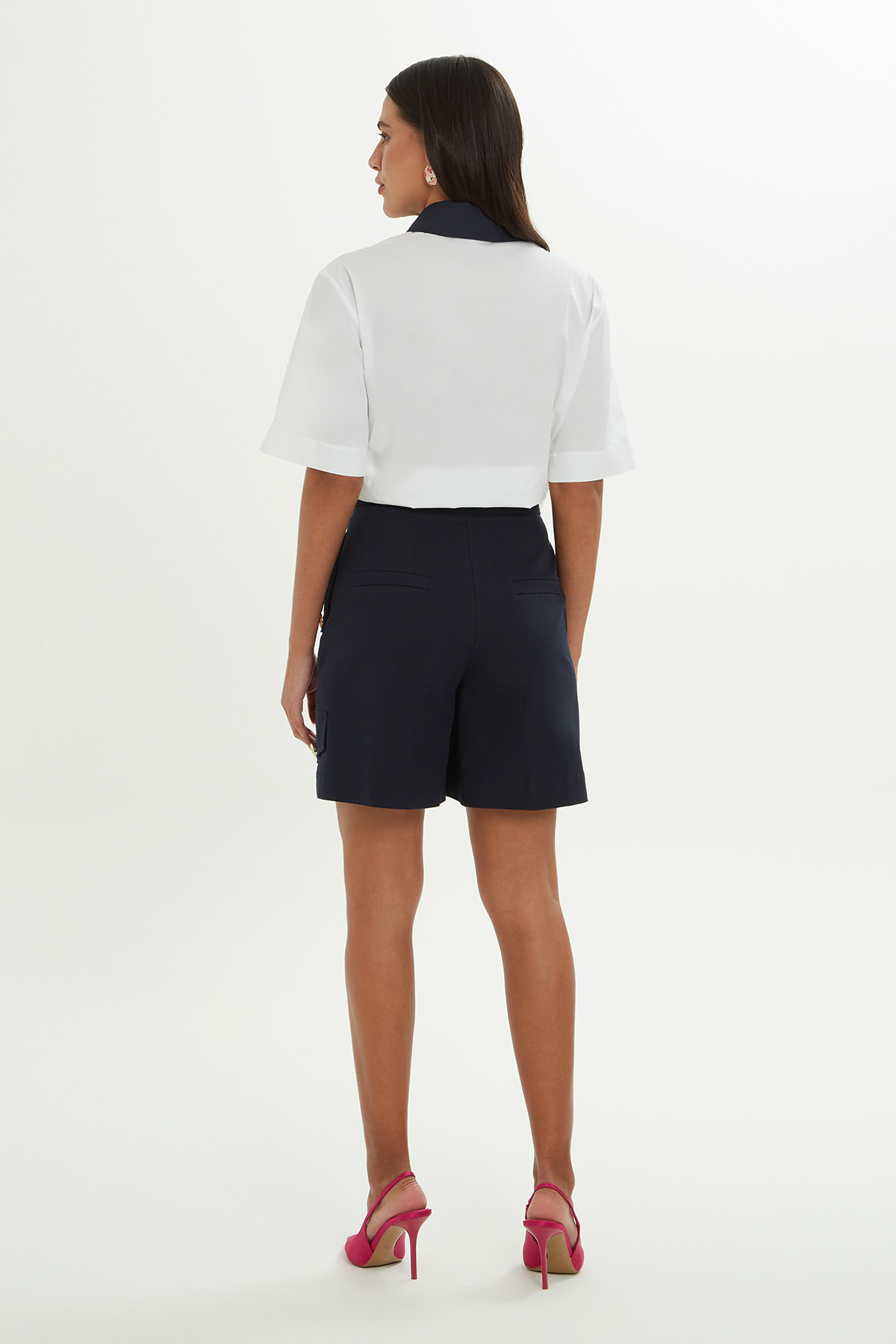 Düğme Detaylı Şort