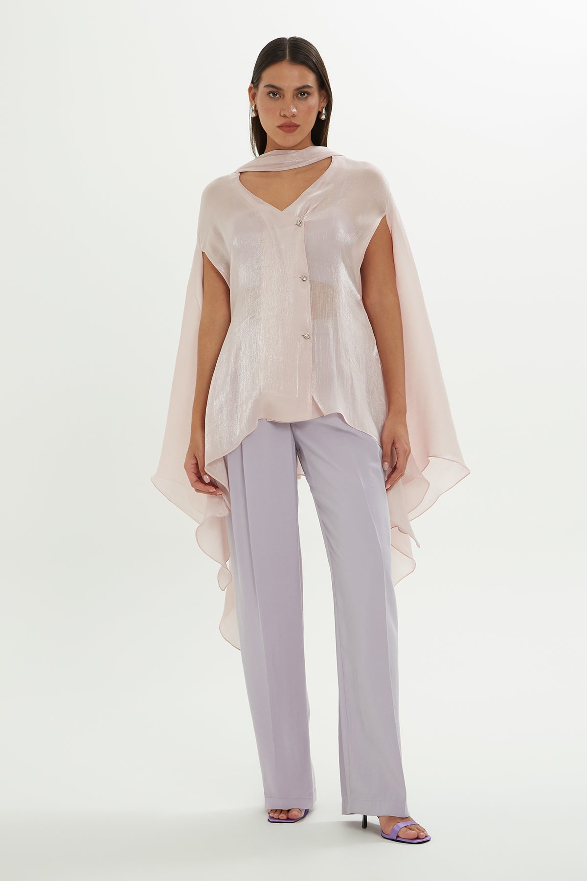 Transparan Parlak Bluz