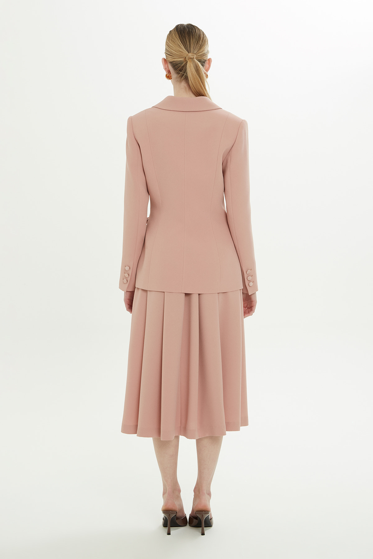 Önü Bant Detaylı Ceket