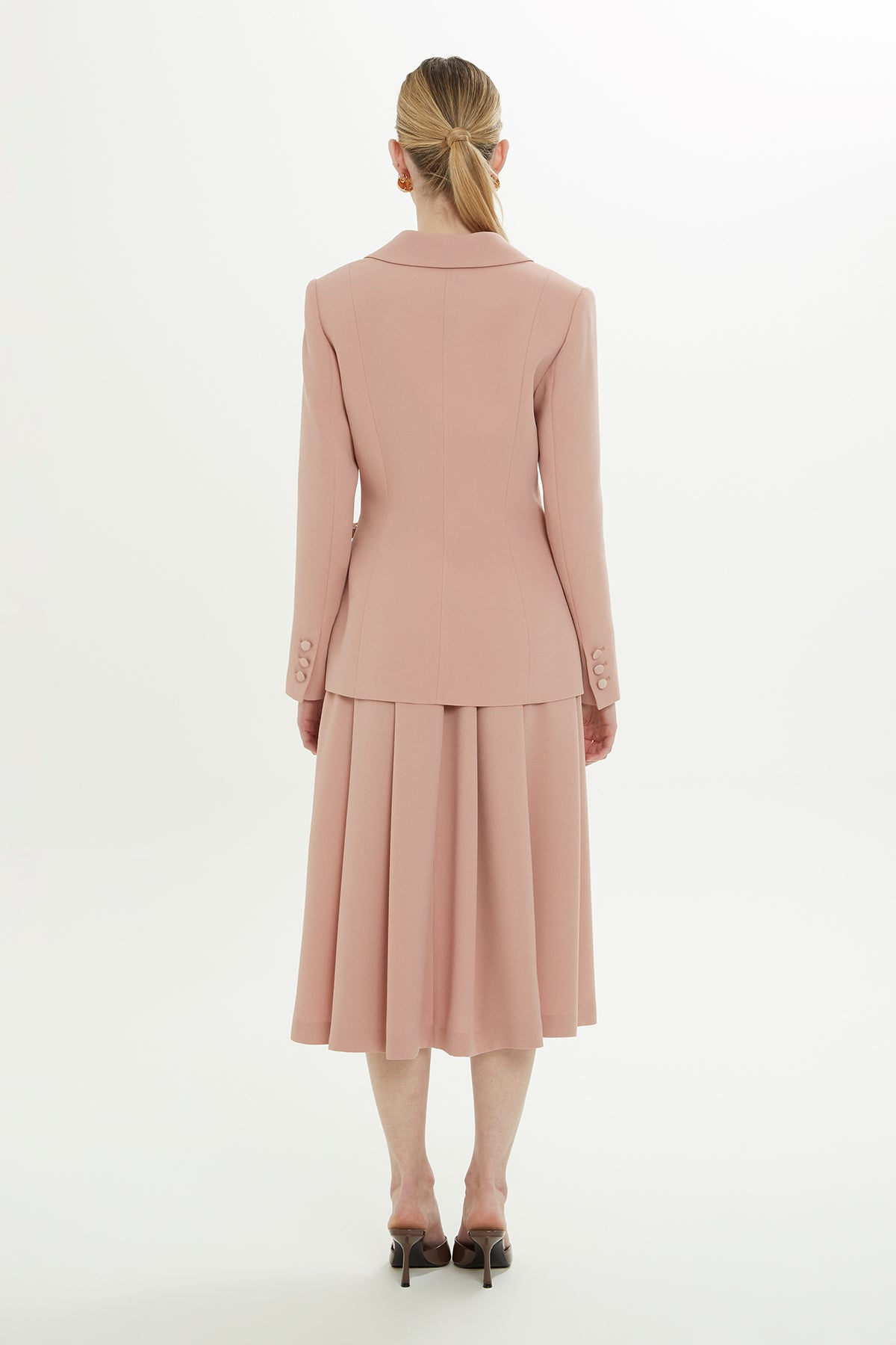 Önü Bant Detaylı Ceket