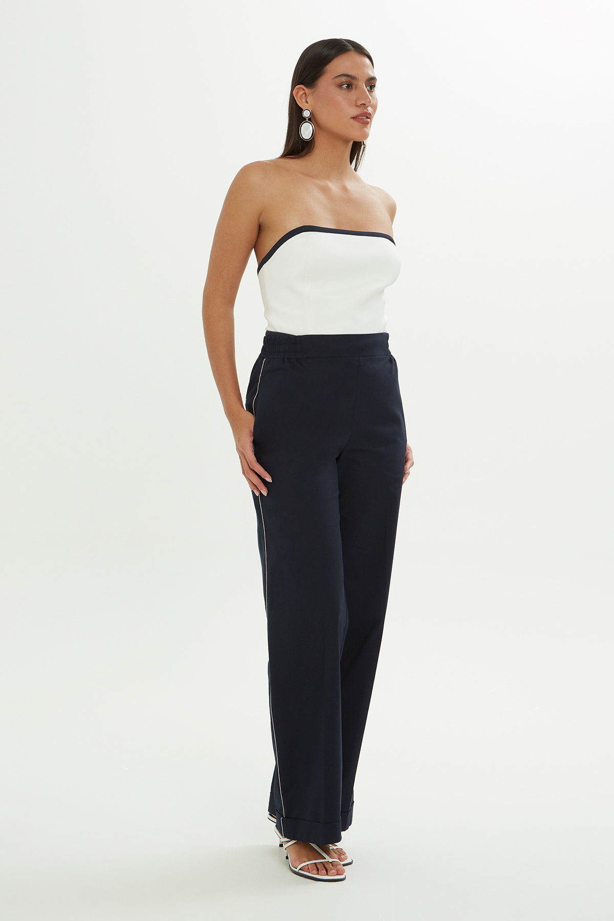 Zincir Biye Detaylı Pantolon