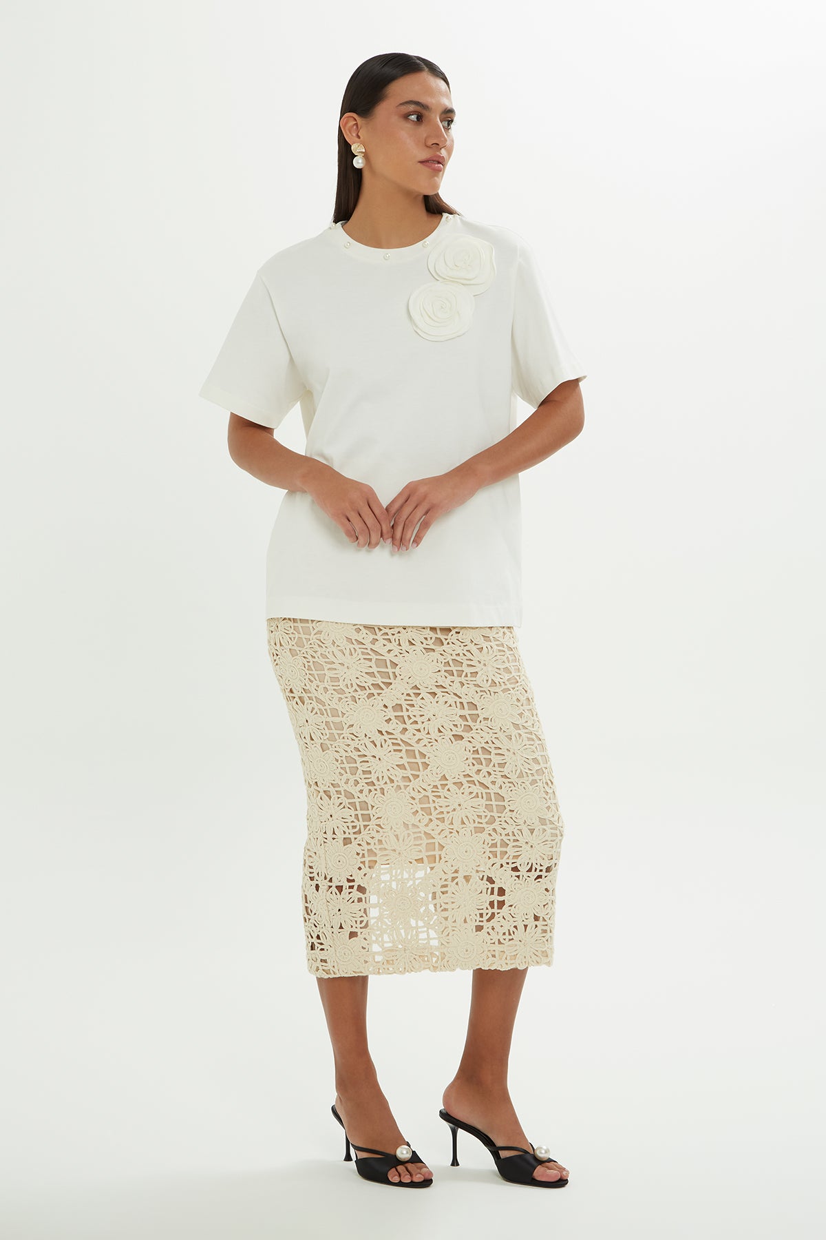 Seyyar Çiçekli T-shirt