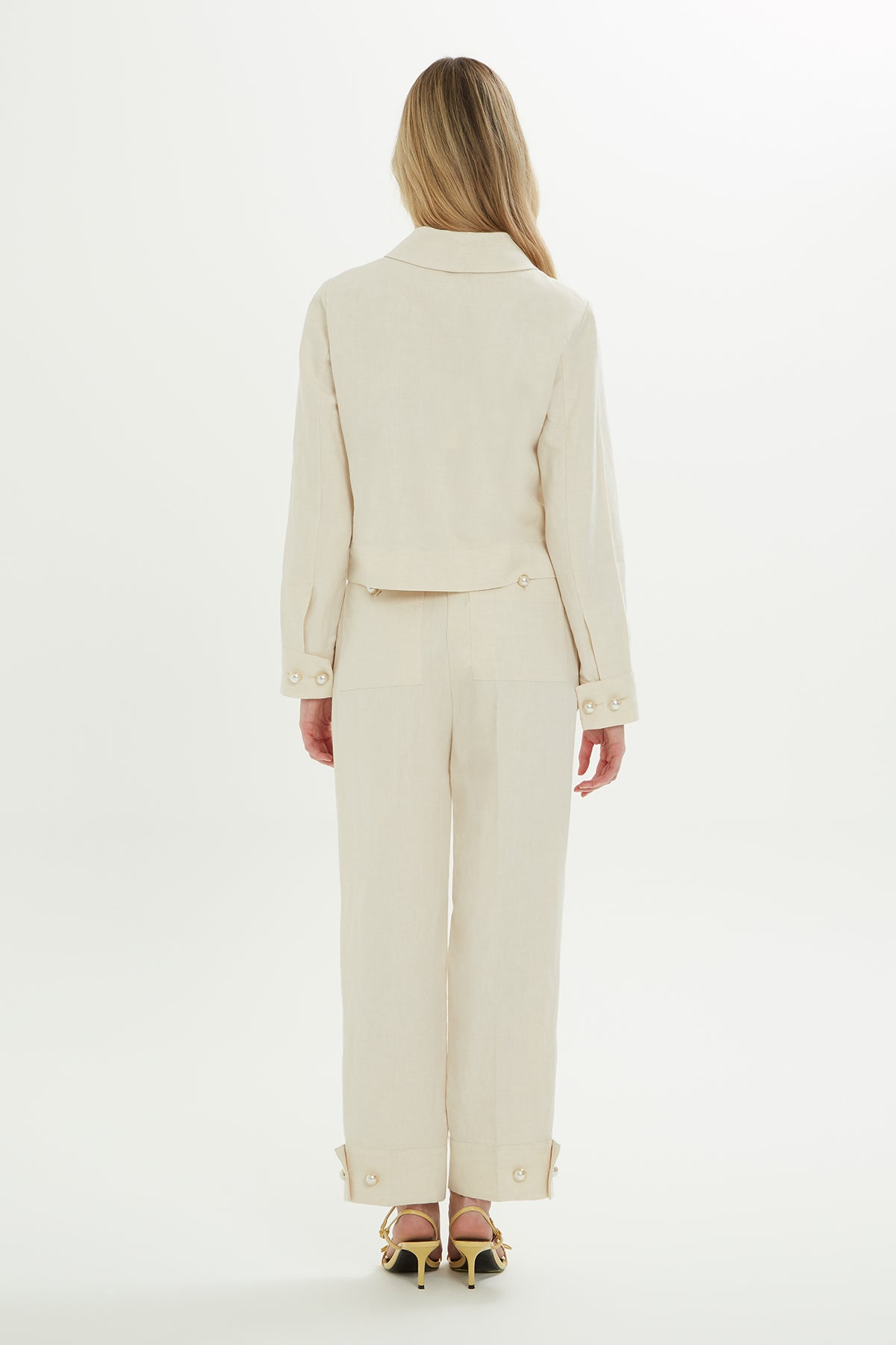 Gömlek Yakalı Pensli Kemik Ceket