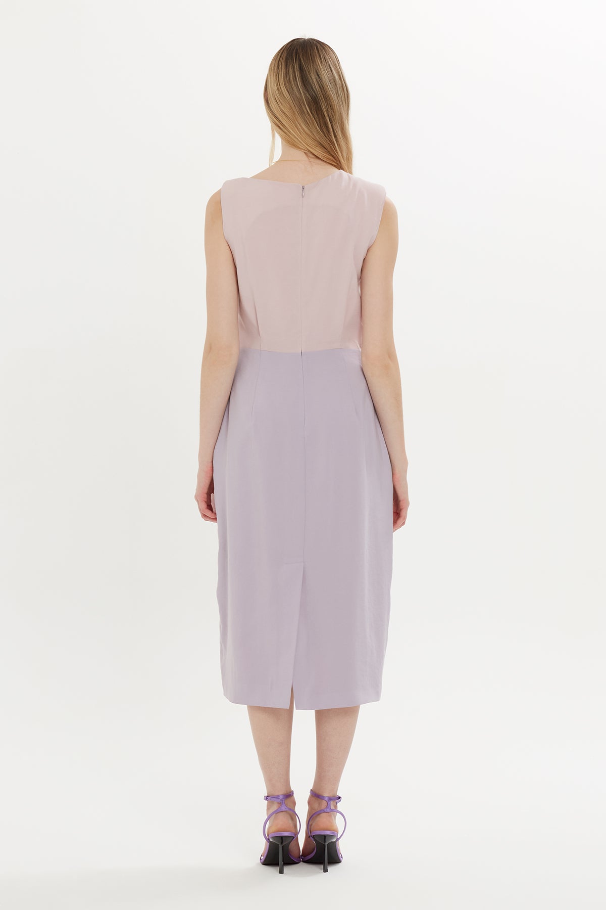 Vatkalı Yırtmaçlı Elbise