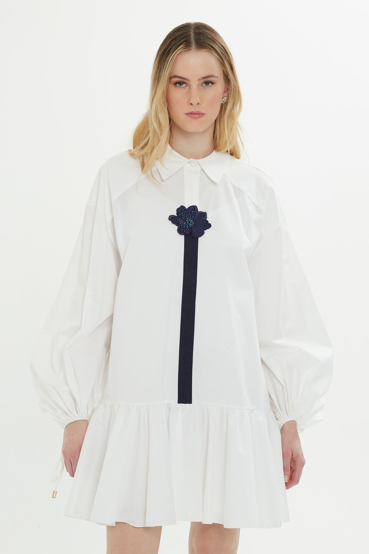 İşlemeli Gömlek Elbise